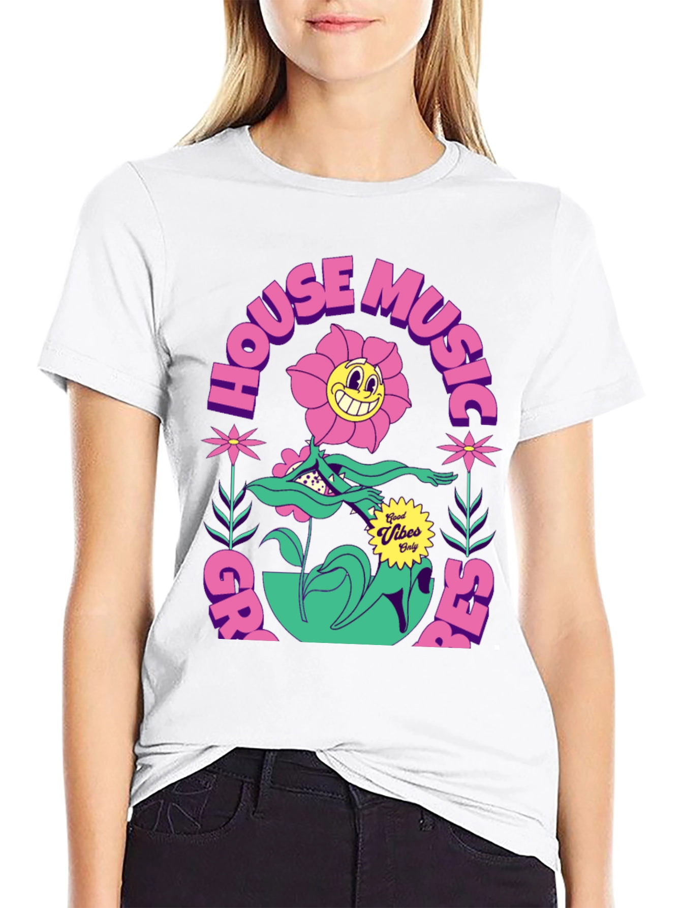 Groovy House Music Tee - Good Vibes Only