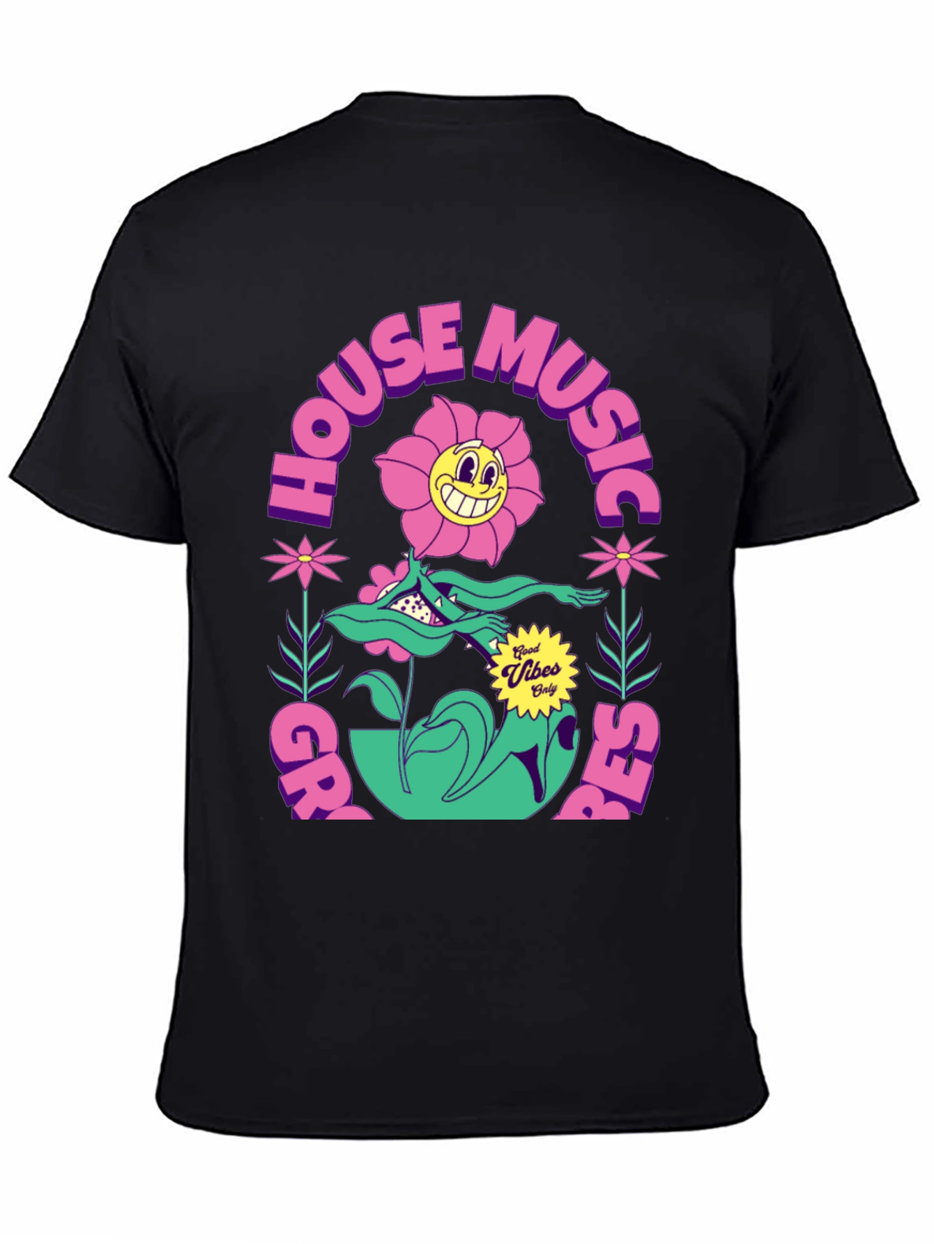 Groovy House Music Tee - Good Vibes Only