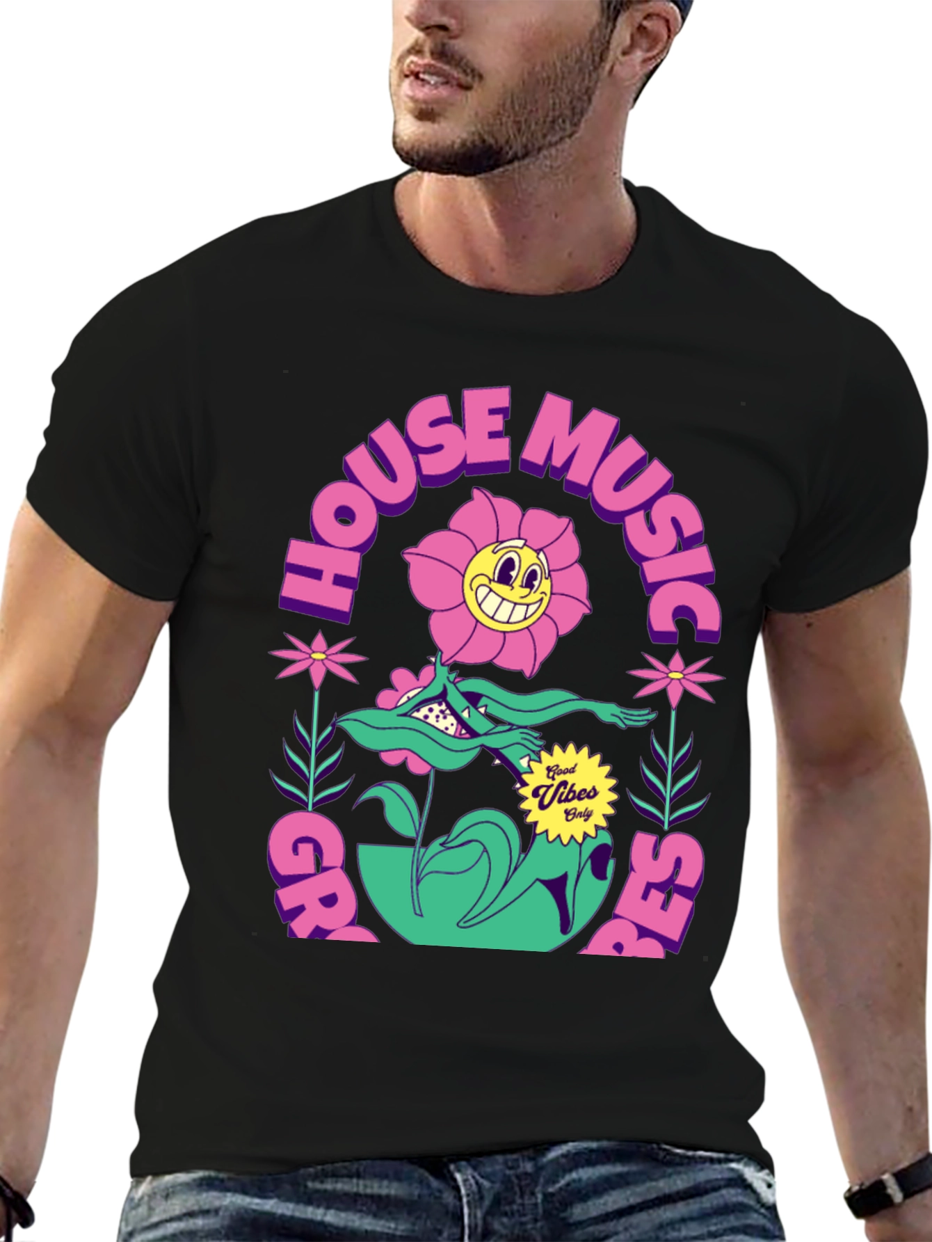Groovy House Music Tee - Good Vibes Only