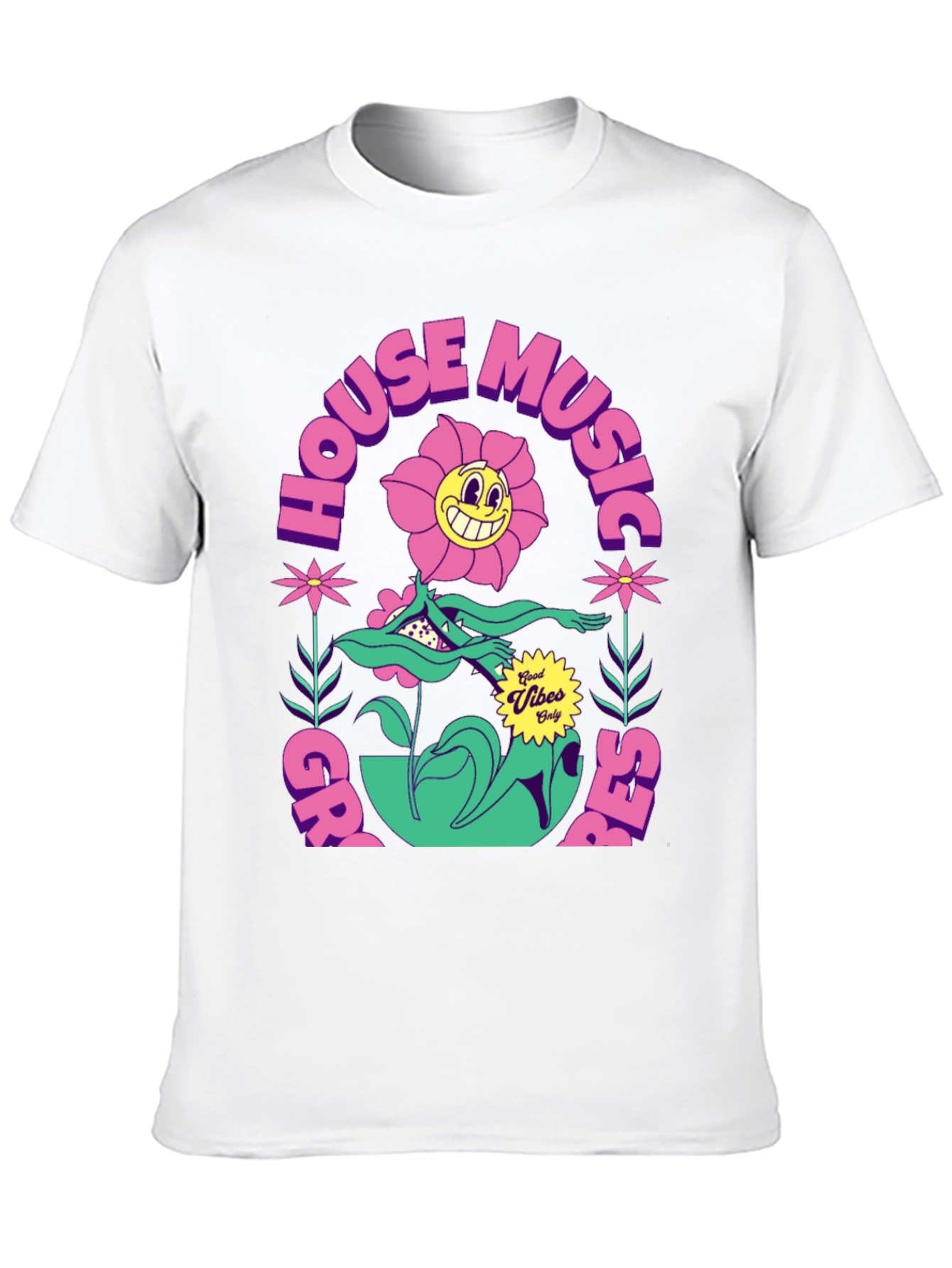 Groovy House Music Tee - Good Vibes Only