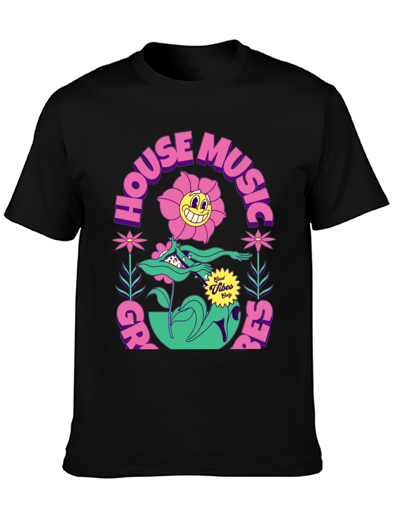 Groovy House Music Tee - Good Vibes Only