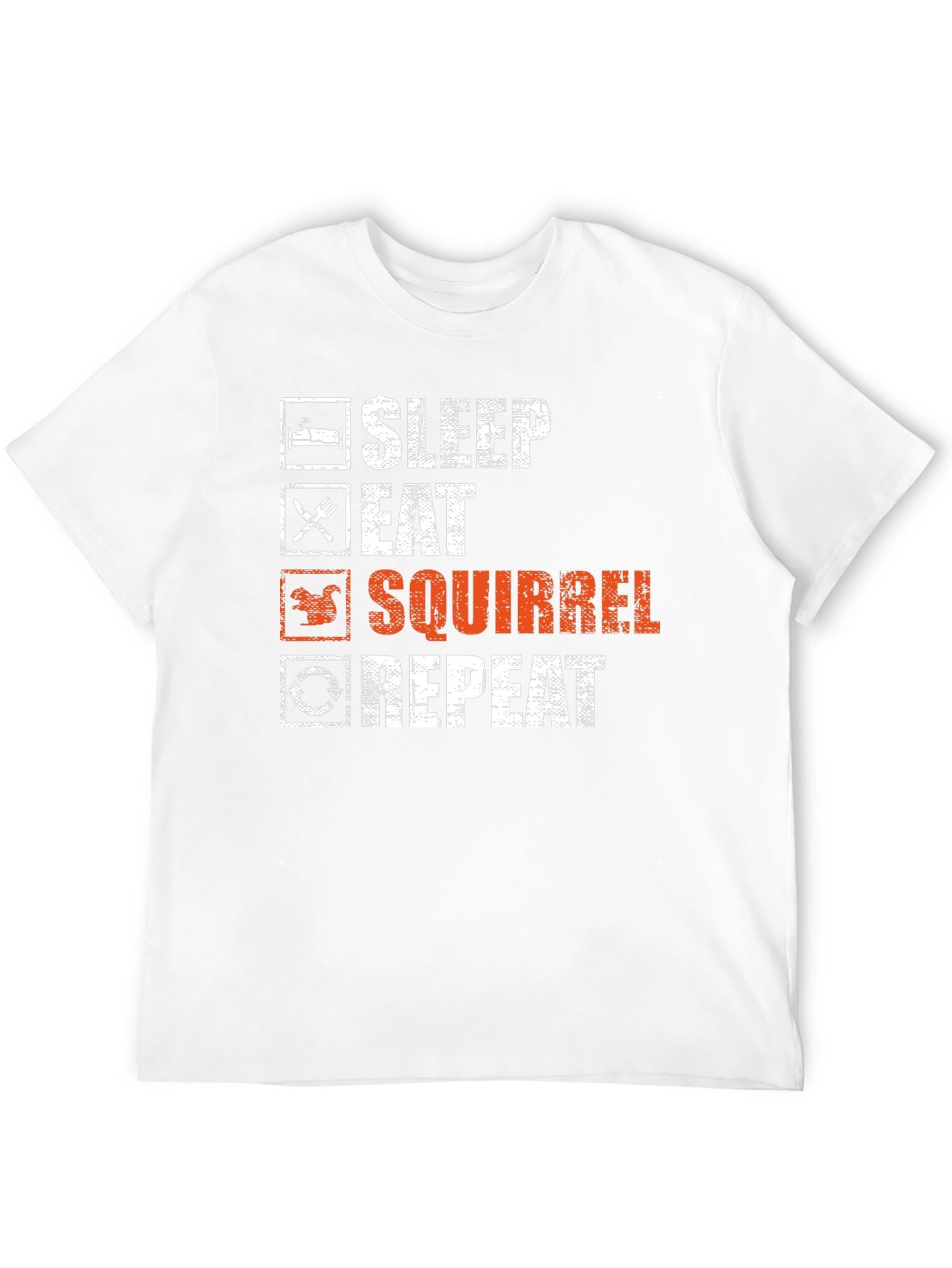 Sleep Eat Squirrel Repeat Graphic T-Shirt