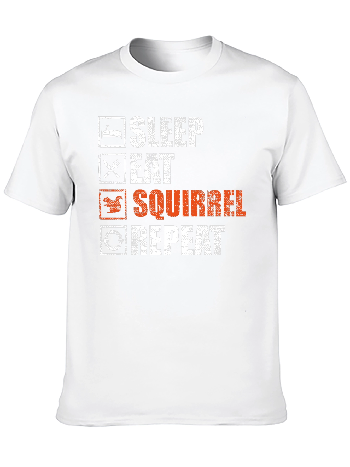 Sleep Eat Squirrel Repeat Graphic T-Shirt