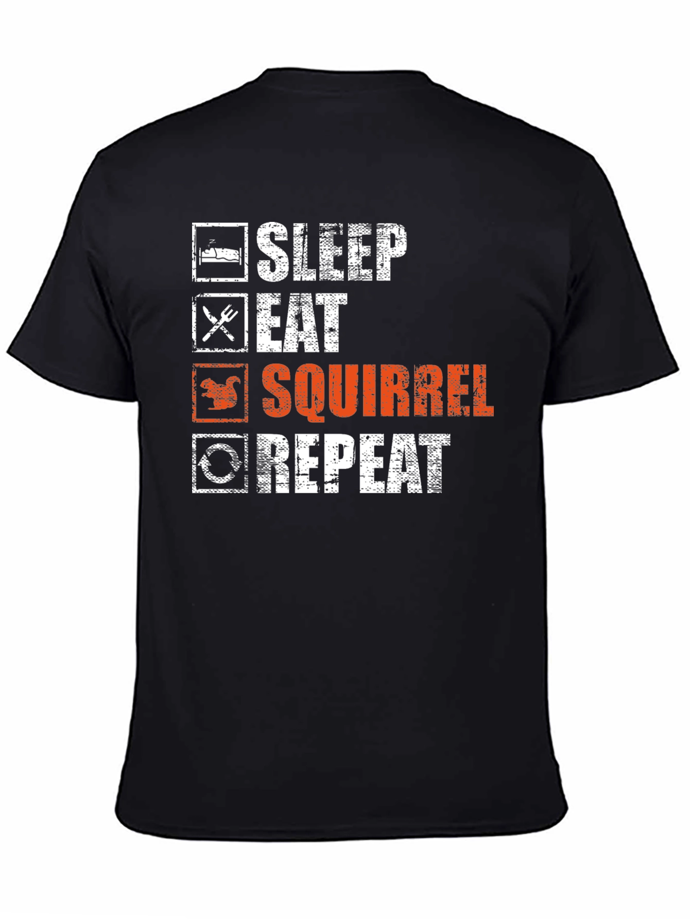 Sleep Eat Squirrel Repeat Graphic T-Shirt