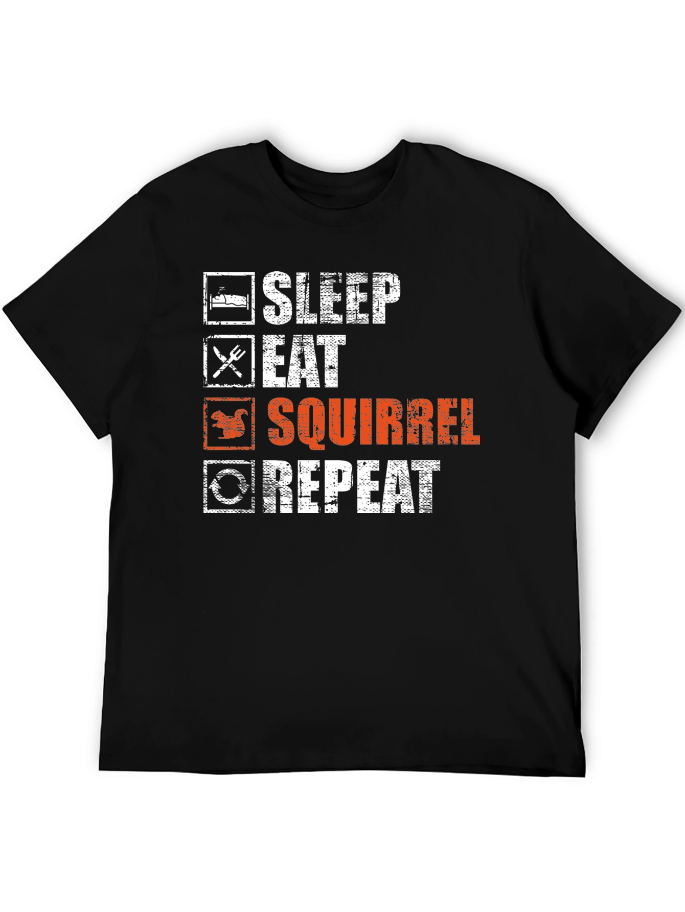 Sleep Eat Squirrel Repeat Graphic T-Shirt