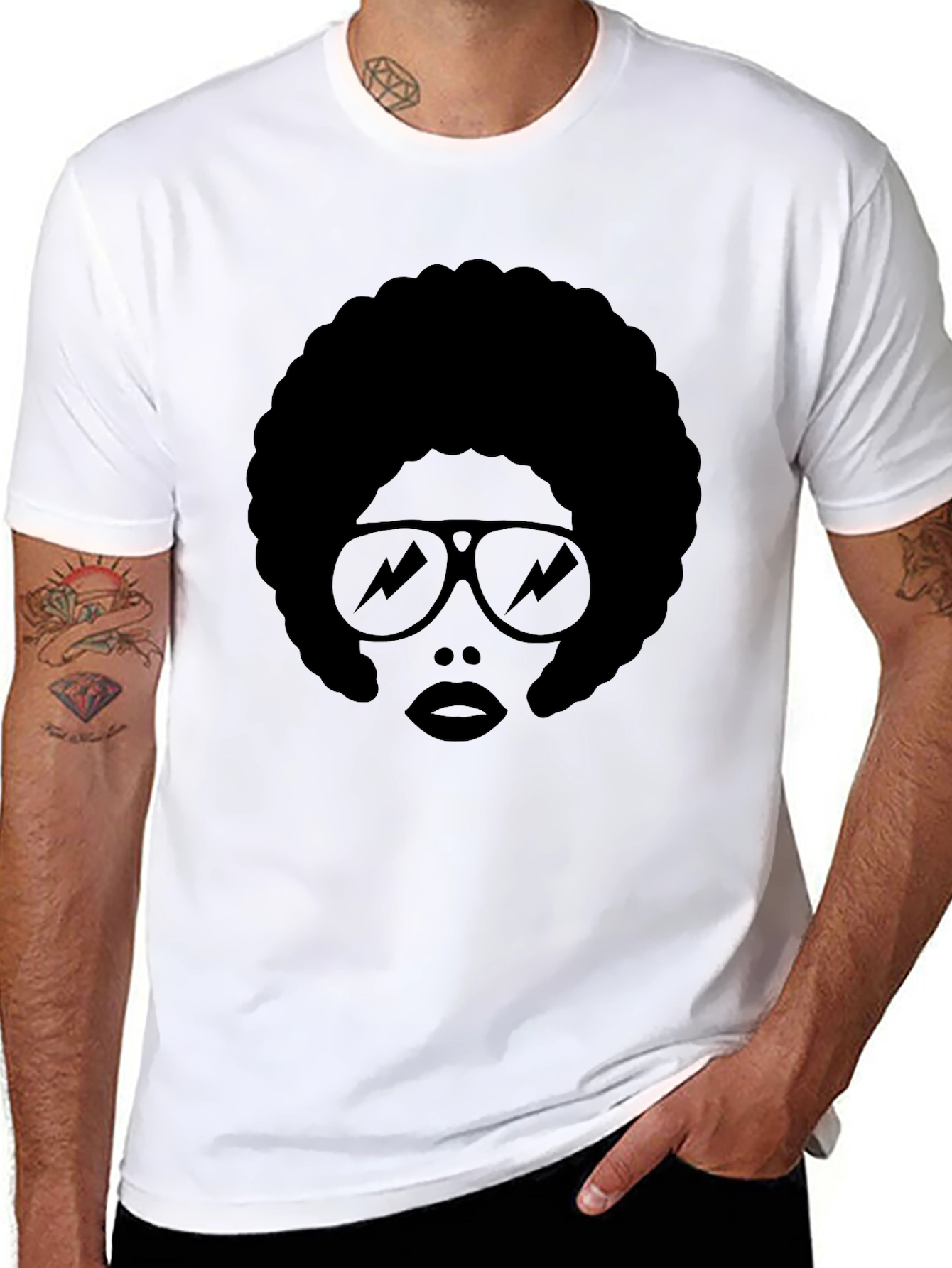 Retro Afro Sunglasses T-Shirt - Cool Style