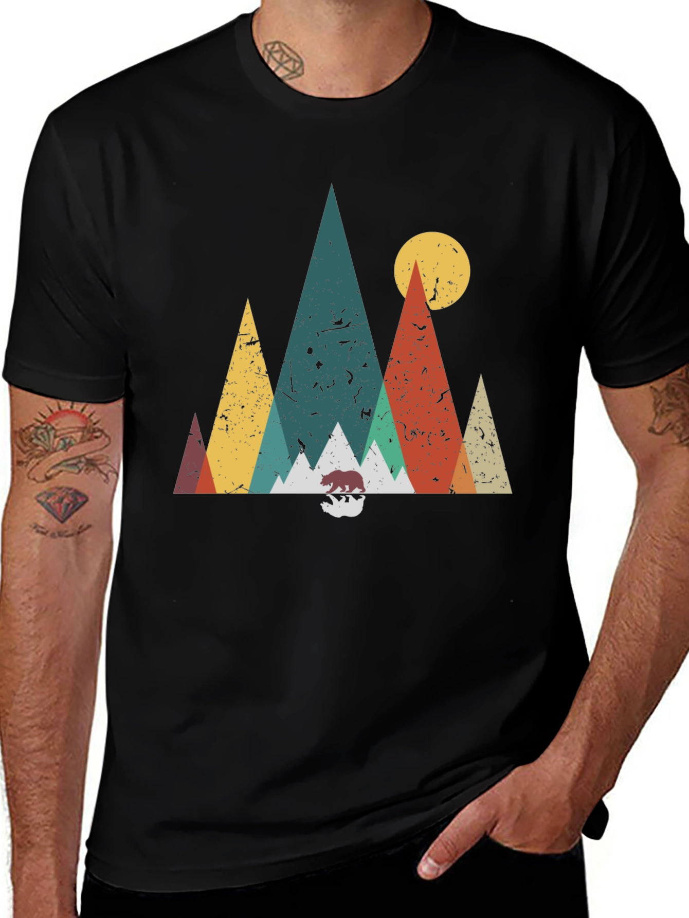 Retro Mountain Bear Graphic Tee