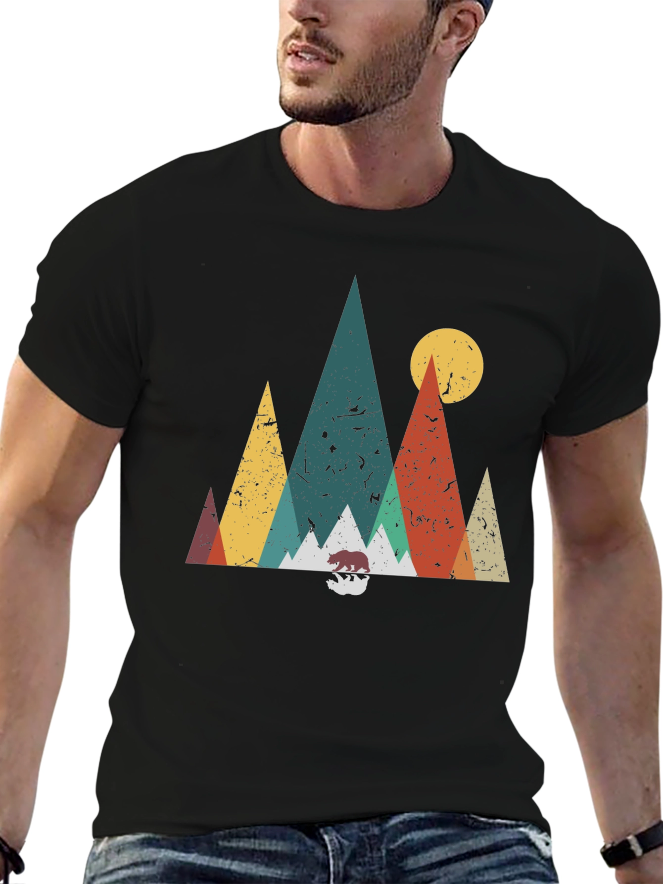 Retro Mountain Bear Graphic Tee