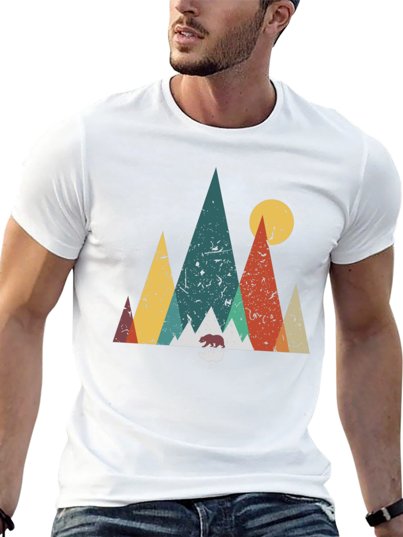Retro Mountain Bear Graphic Tee