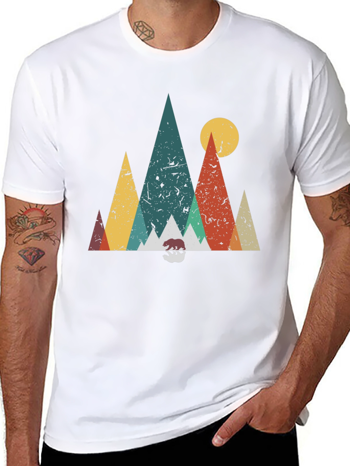 Retro Mountain Bear Graphic Tee