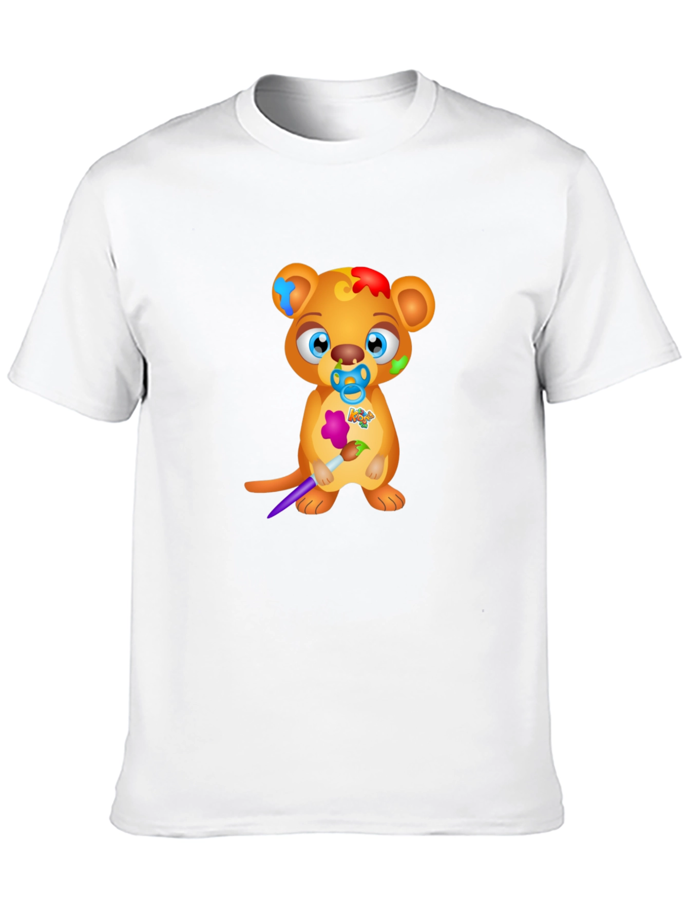 Cartoon Bear Artist Graphic Tee