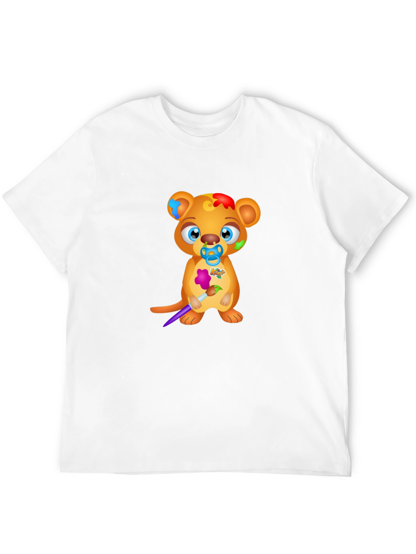 Cartoon Bear Artist Graphic Tee