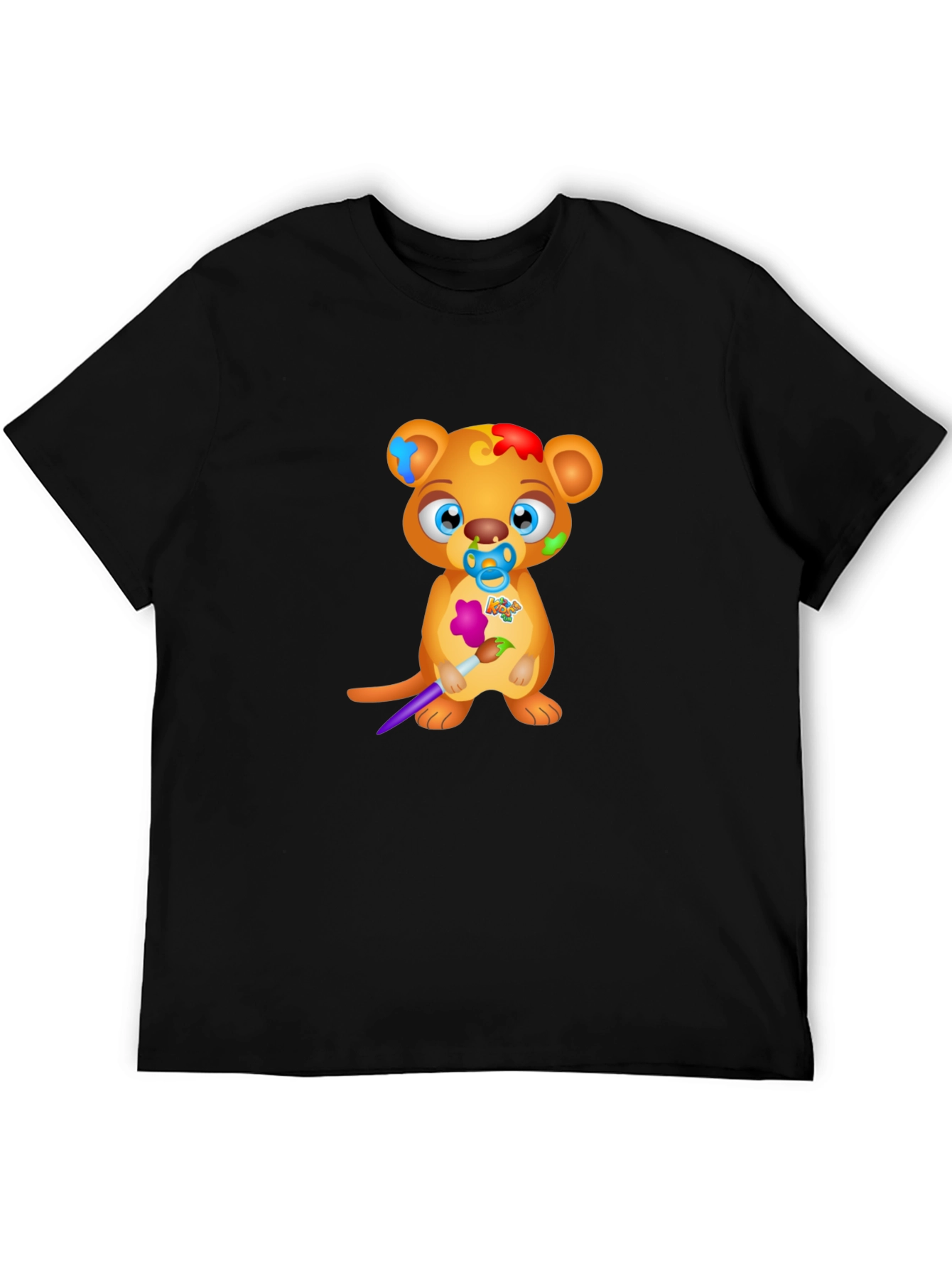 Cartoon Bear Artist Graphic Tee
