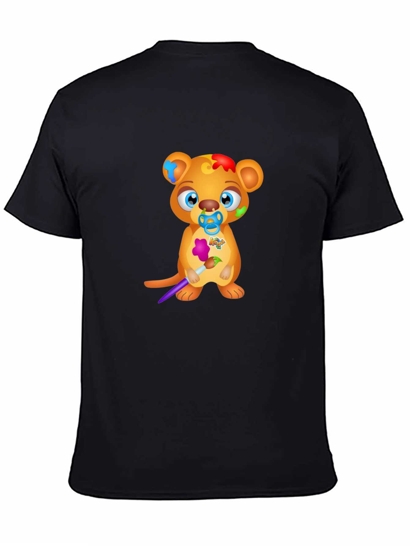 Cartoon Bear Artist Graphic Tee