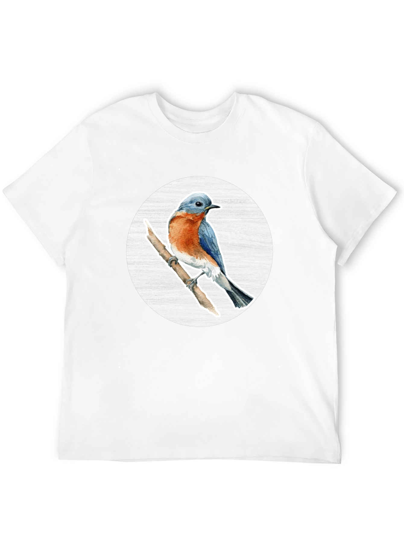 Bluebird Branch Graphic Tee - Stylish Bird Lover T-Shirt