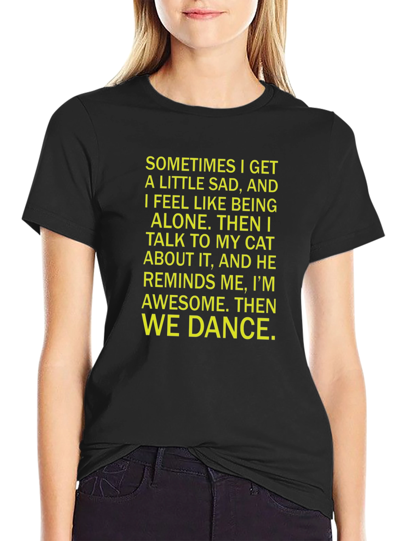 Cat Lover T-Shirt - Sometimes I Get Sad
