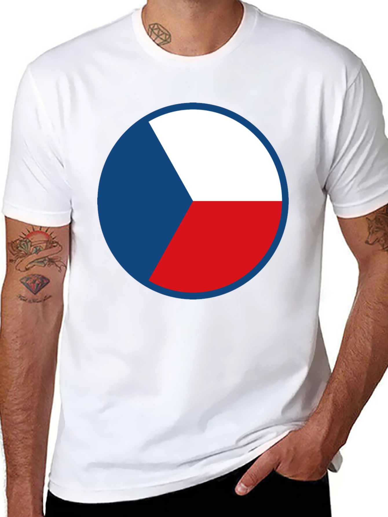 Czech Flag T-Shirt - Roundel Design