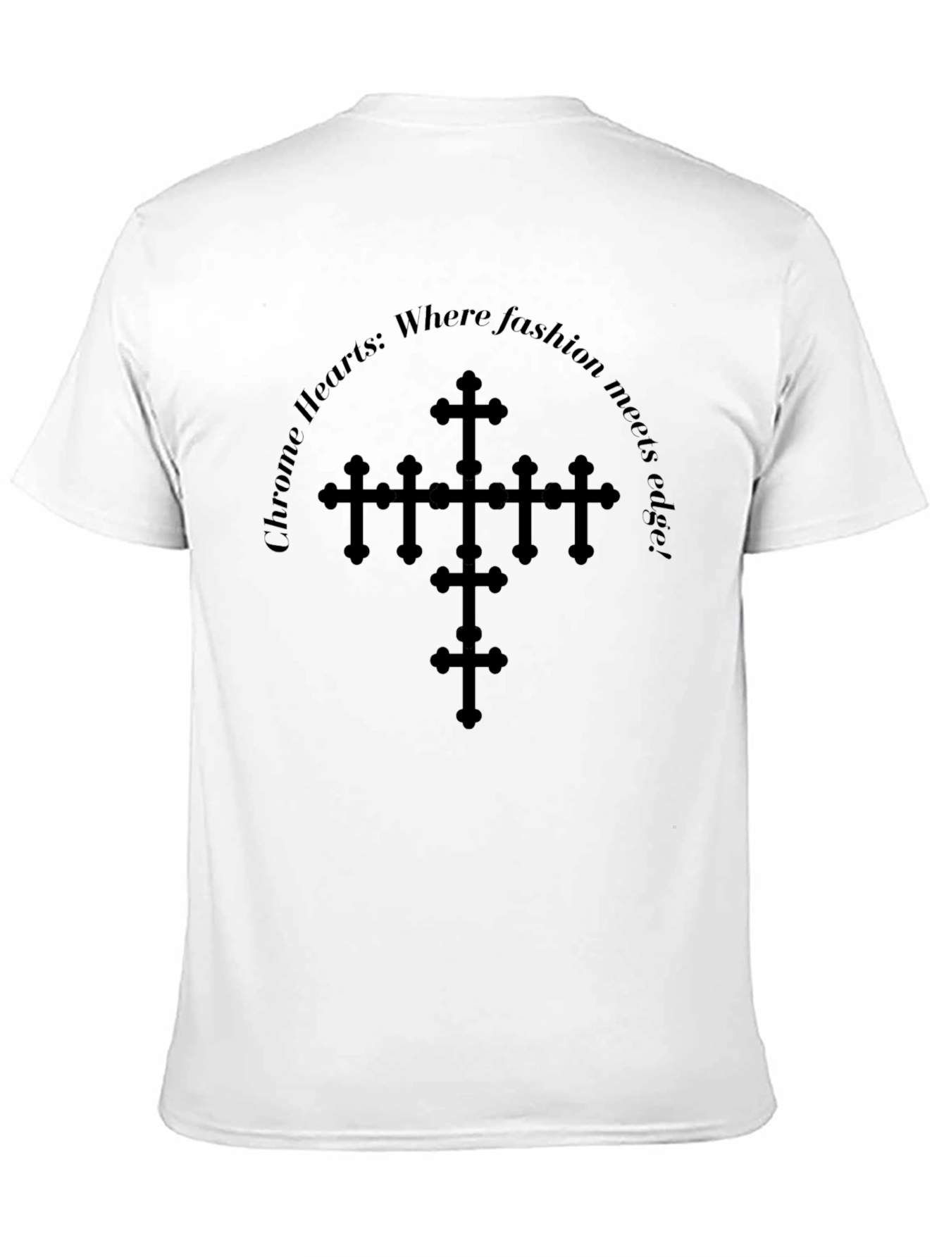 Gothic Cross Graphic Black T-Shirt
