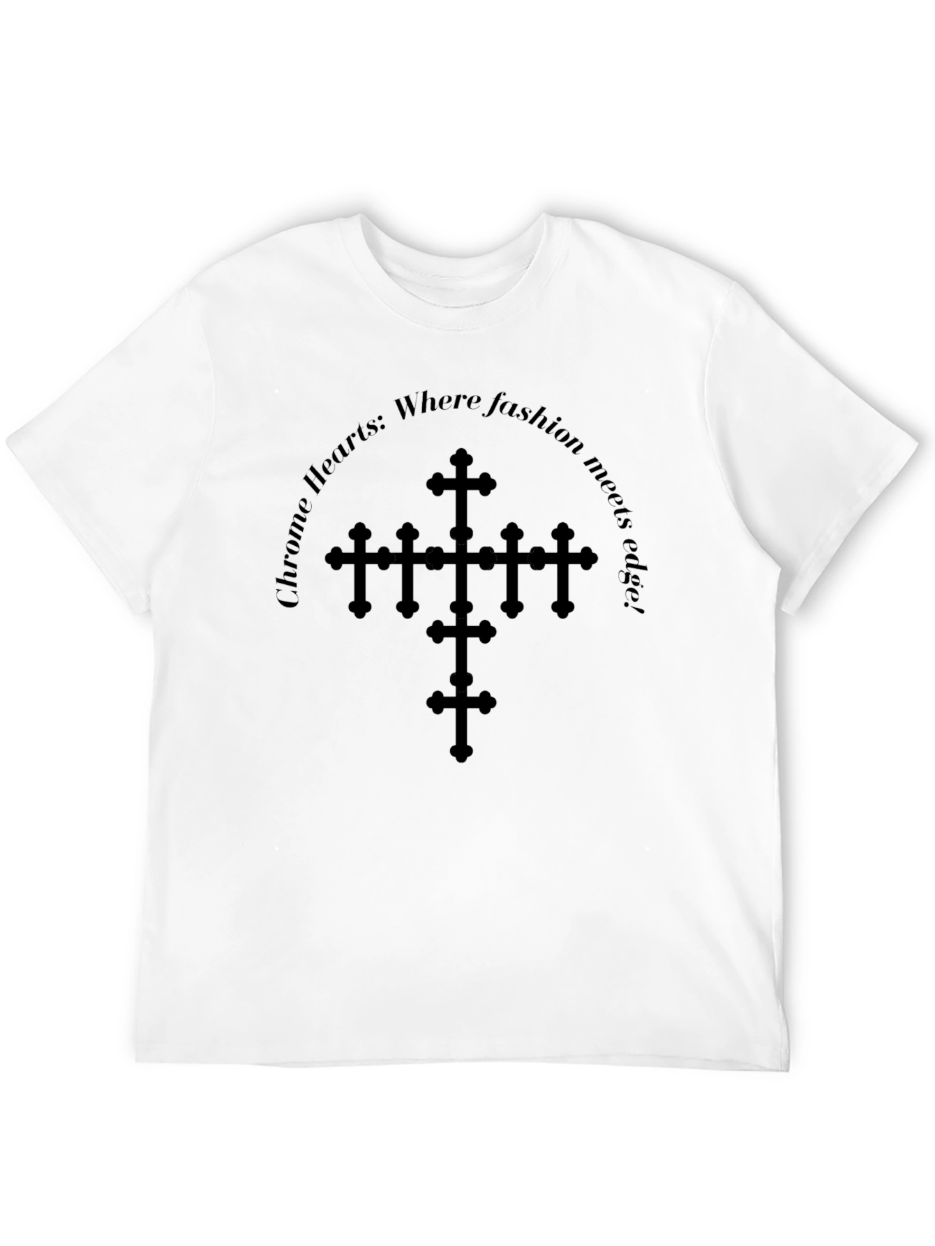Gothic Cross Graphic Black T-Shirt