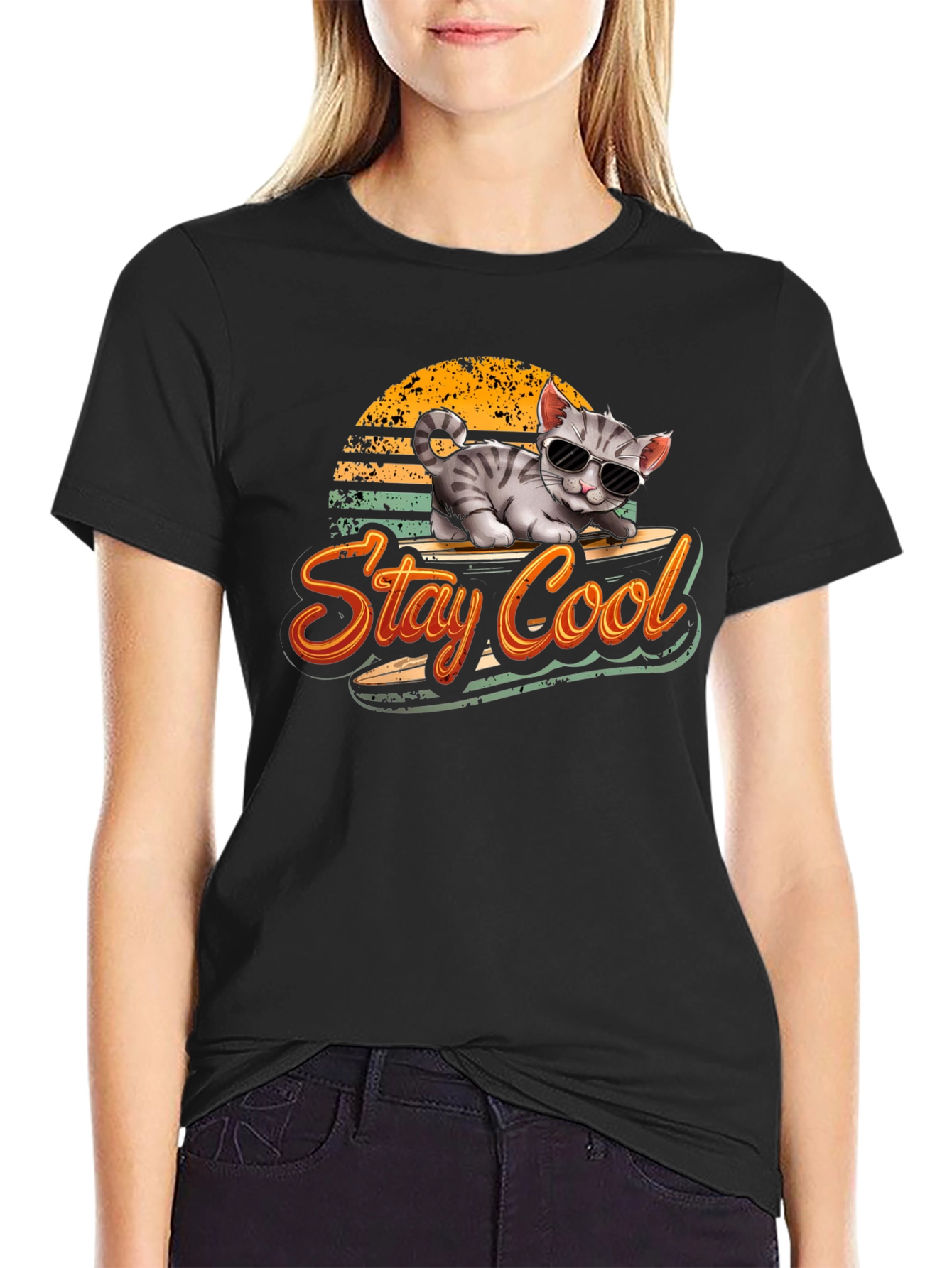 Cool Cat T-Shirt - Stay Cool Design
