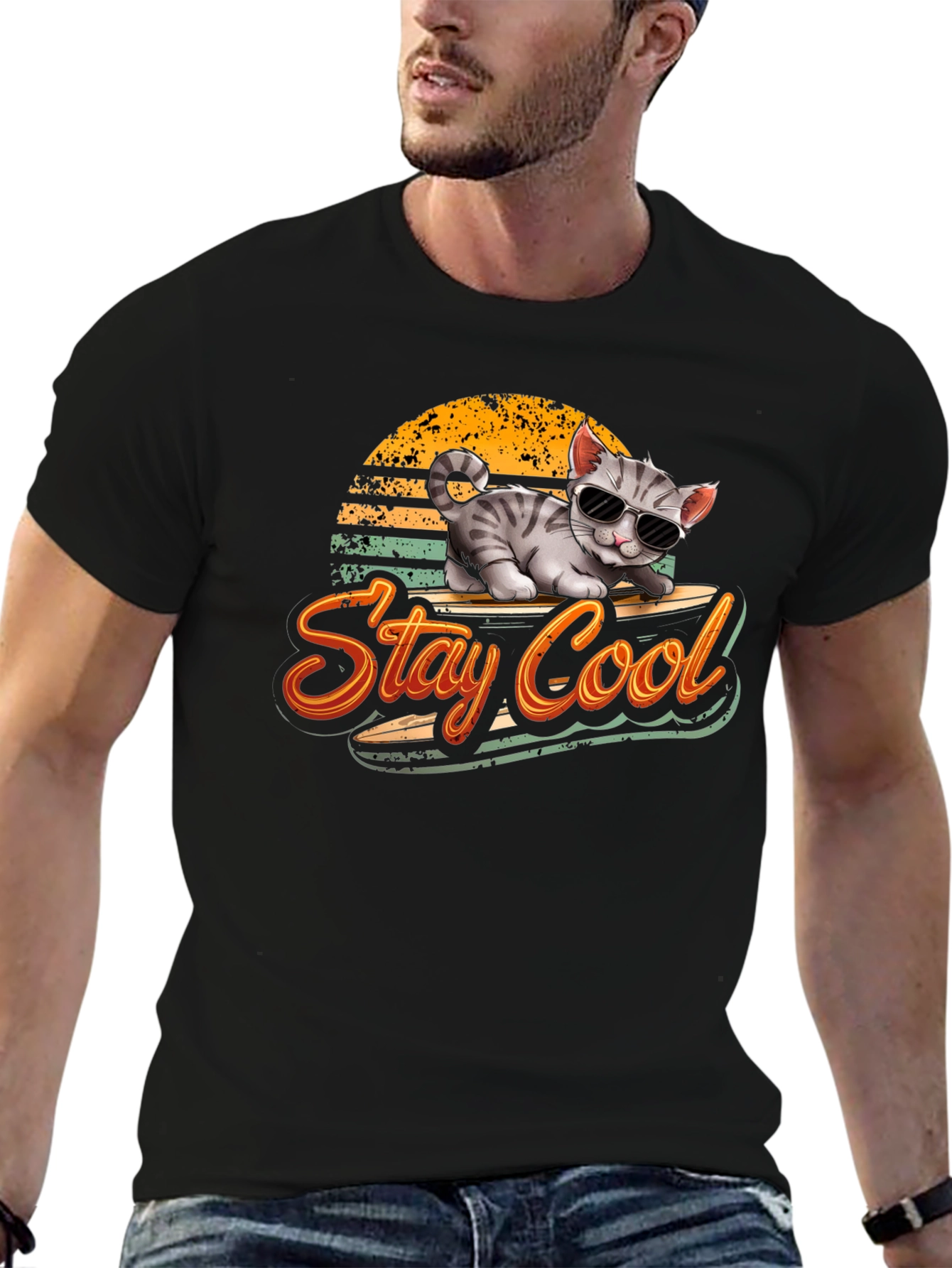 Cool Cat T-Shirt - Stay Cool Design
