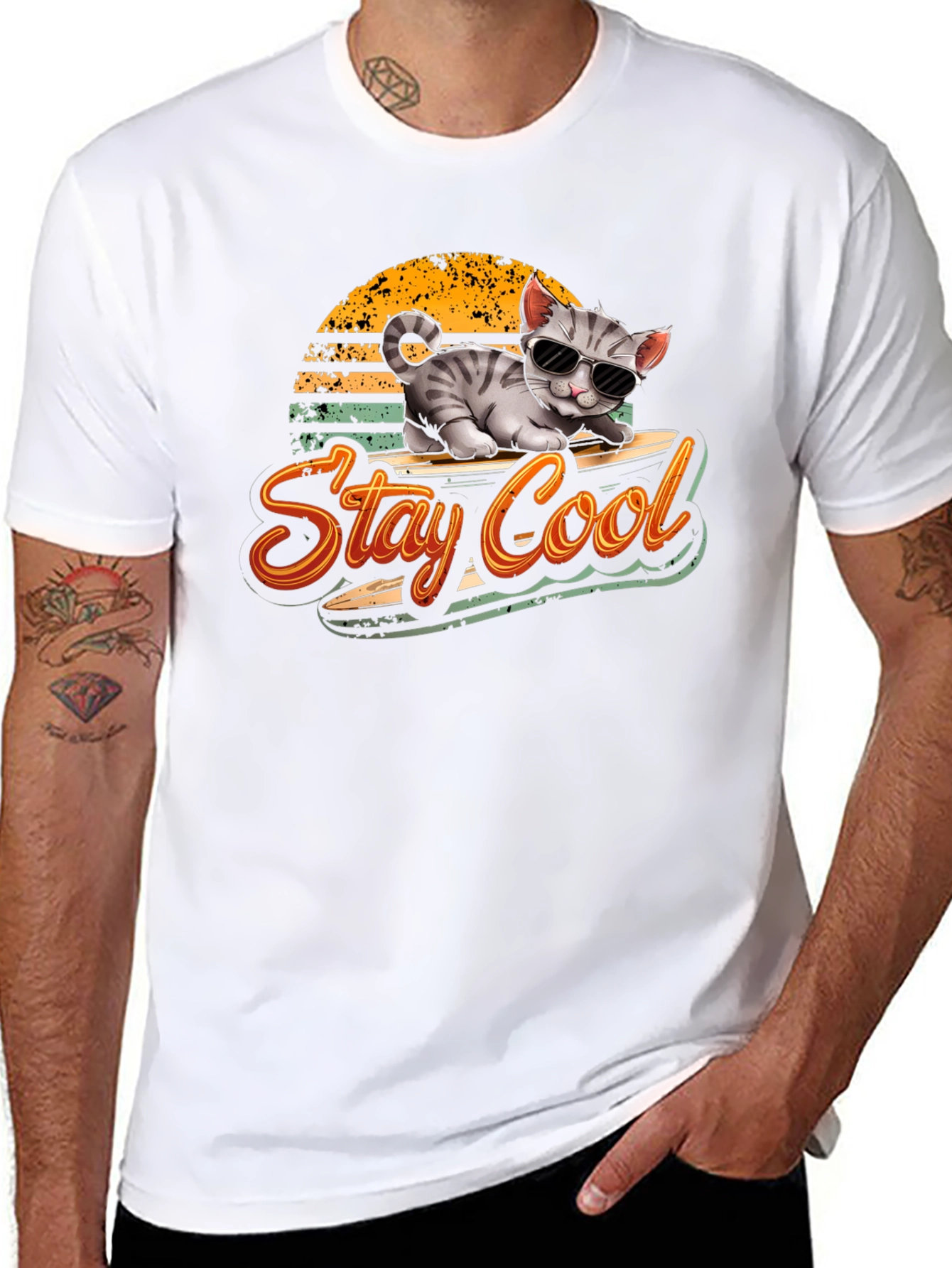 Cool Cat T-Shirt - Stay Cool Design