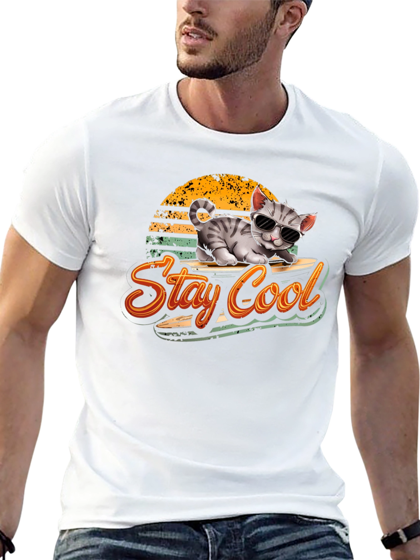 Cool Cat T-Shirt - Stay Cool Design