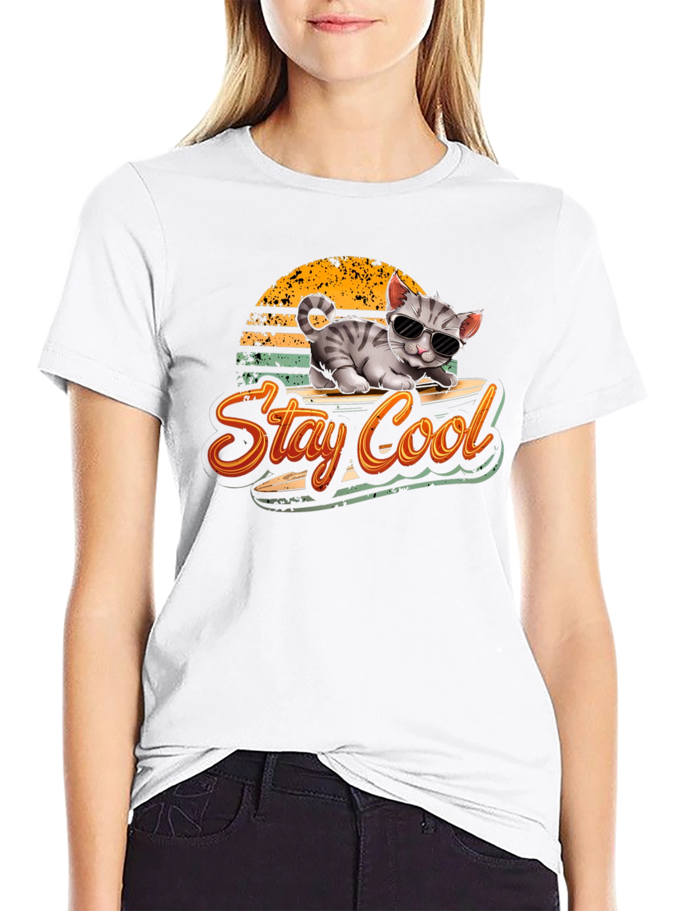 Cool Cat T-Shirt - Stay Cool Design