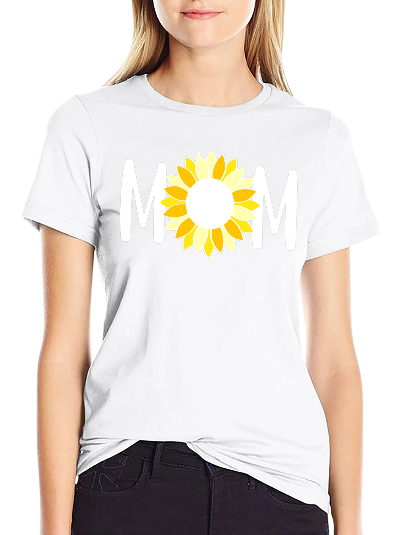 Mom Sunflower Graphic Tee - Cute Mothers Day Gift