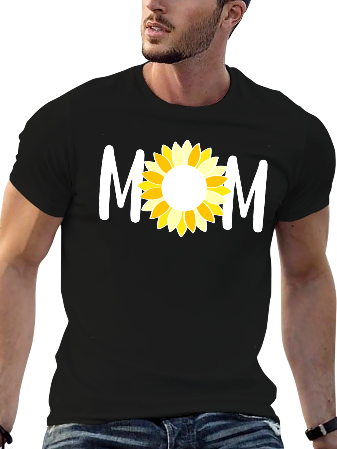 Mom Sunflower Graphic Tee - Cute Mothers Day Gift