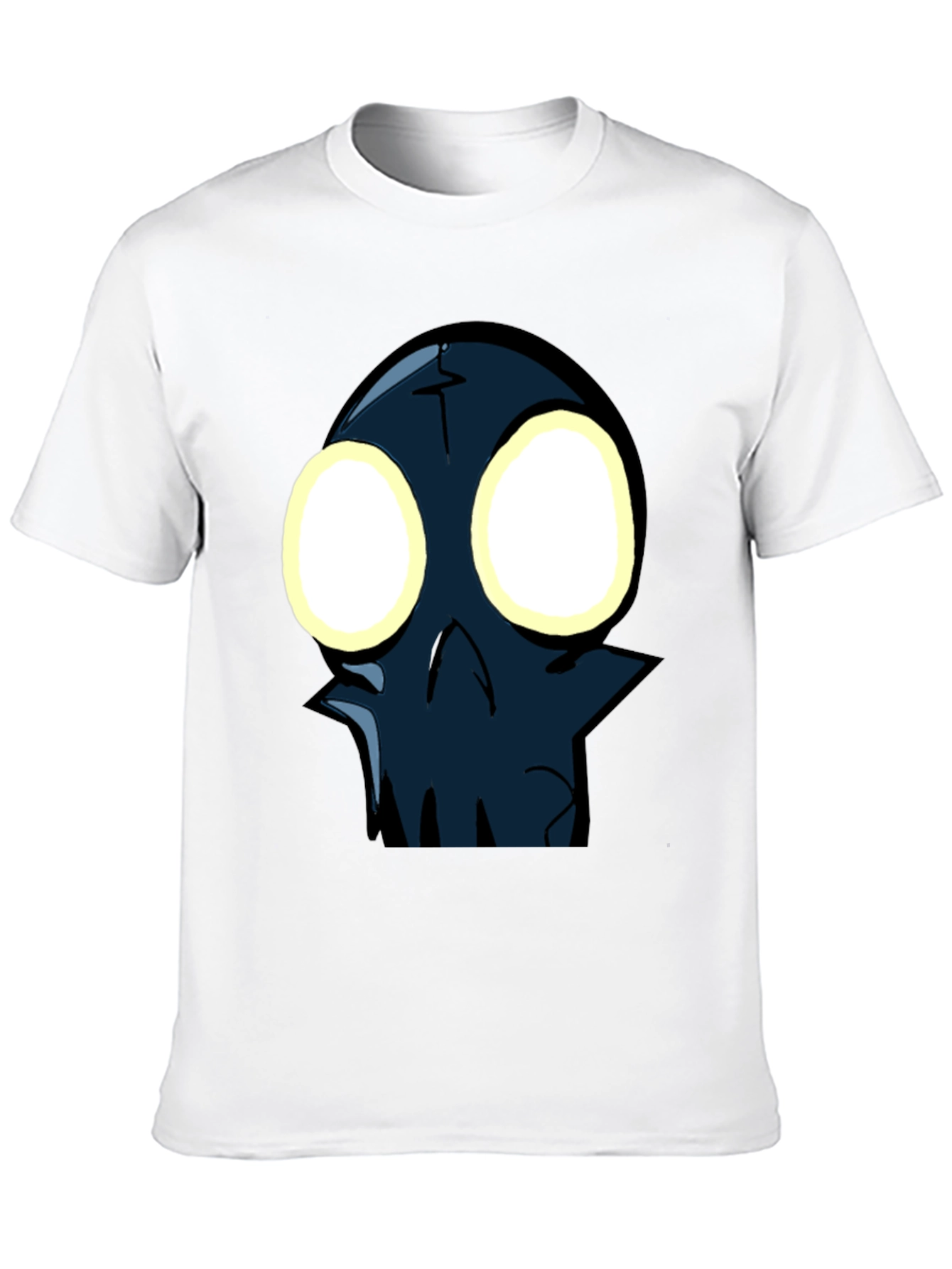 Glow-Eyed Skull Graphic T-Shirt - Black