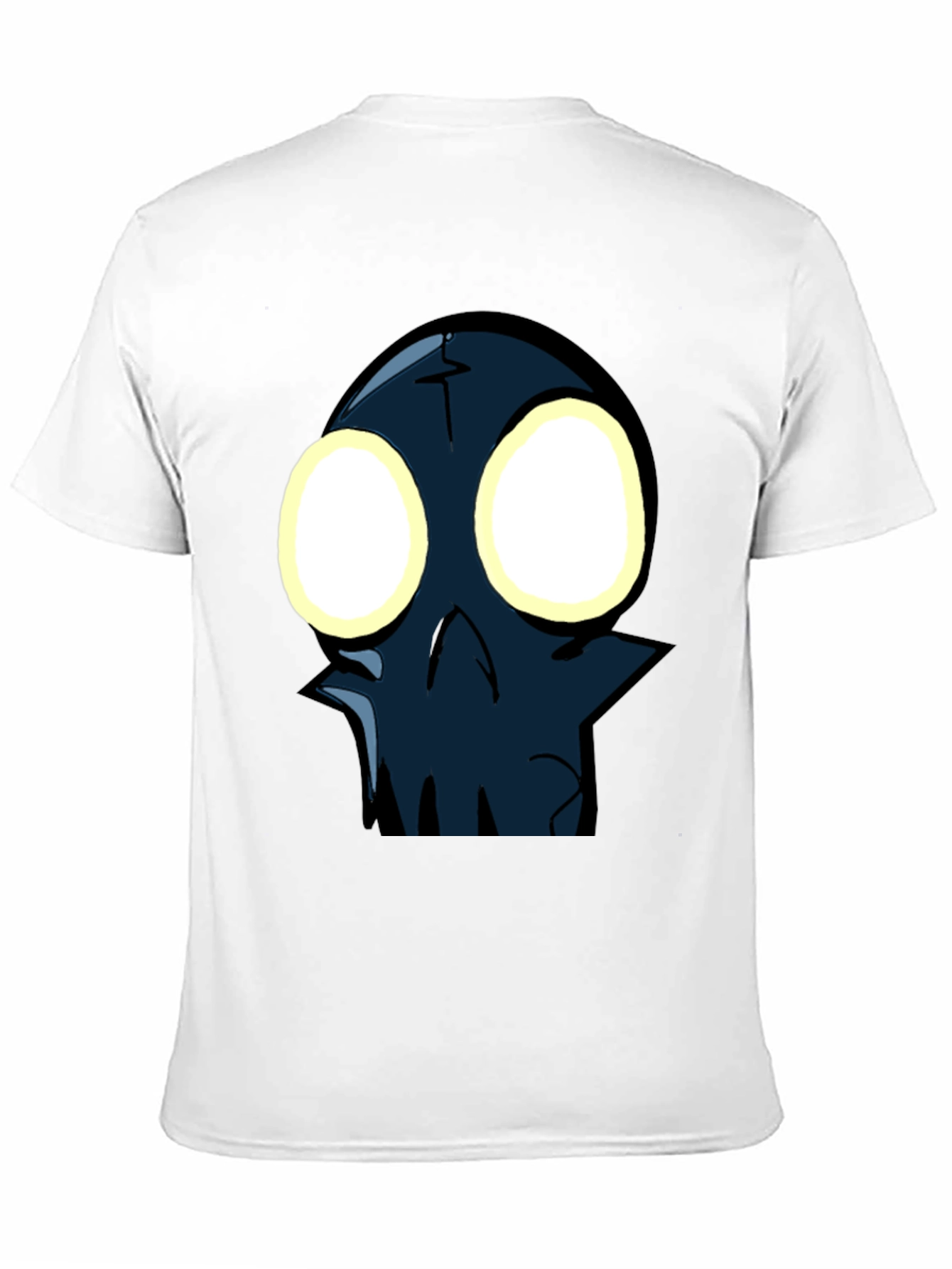Glow-Eyed Skull Graphic T-Shirt - Black