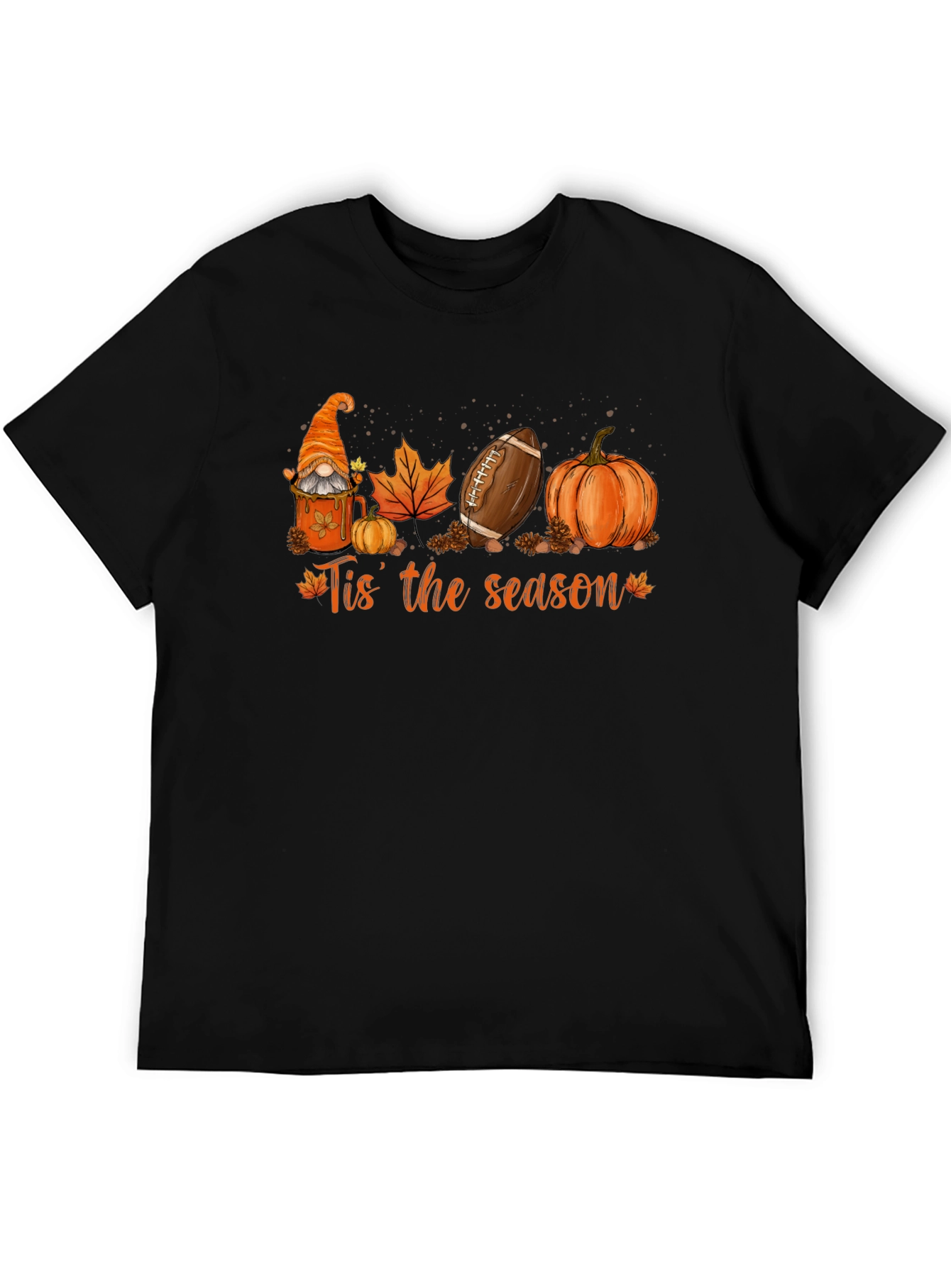 Tis the Season Black Graphic T-Shirt