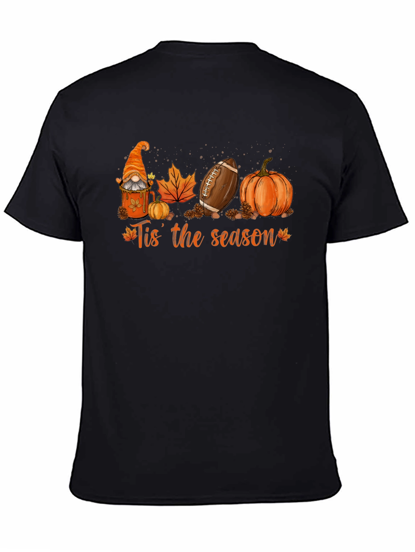 Tis the Season Black Graphic T-Shirt