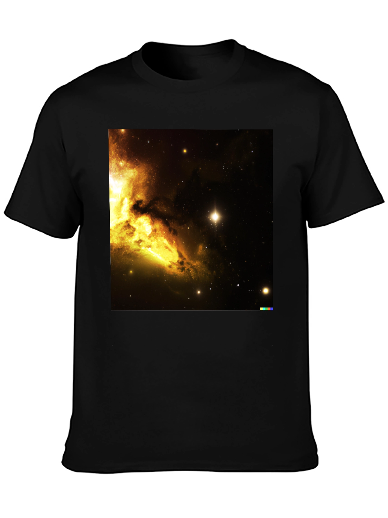 Nebula Print Black T-Shirt