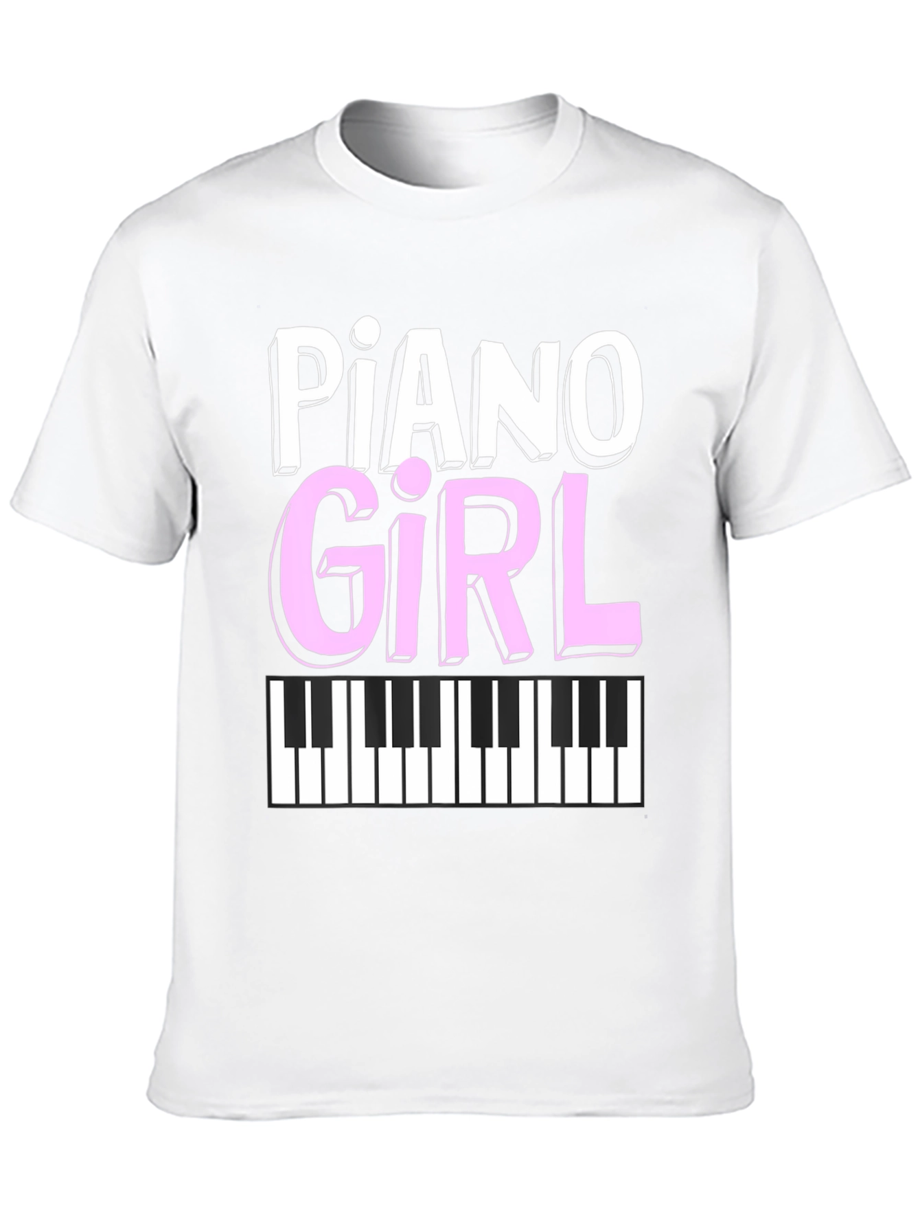 Piano Girl Graphic Tee - Music Lover Shirt