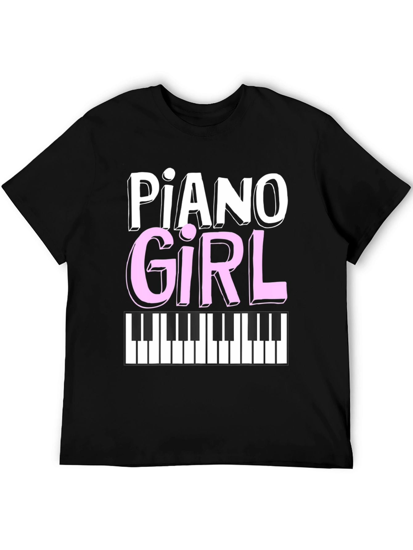 Piano Girl Graphic Tee - Music Lover Shirt