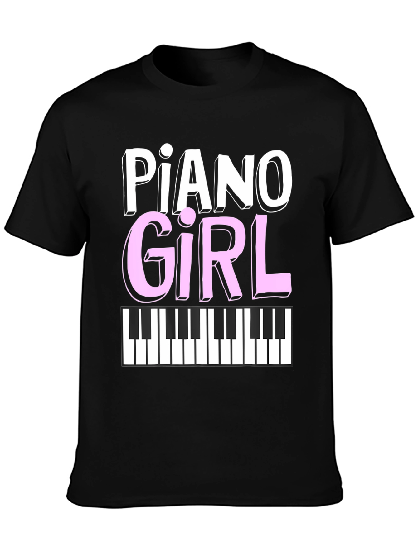 Piano Girl Graphic Tee - Music Lover Shirt