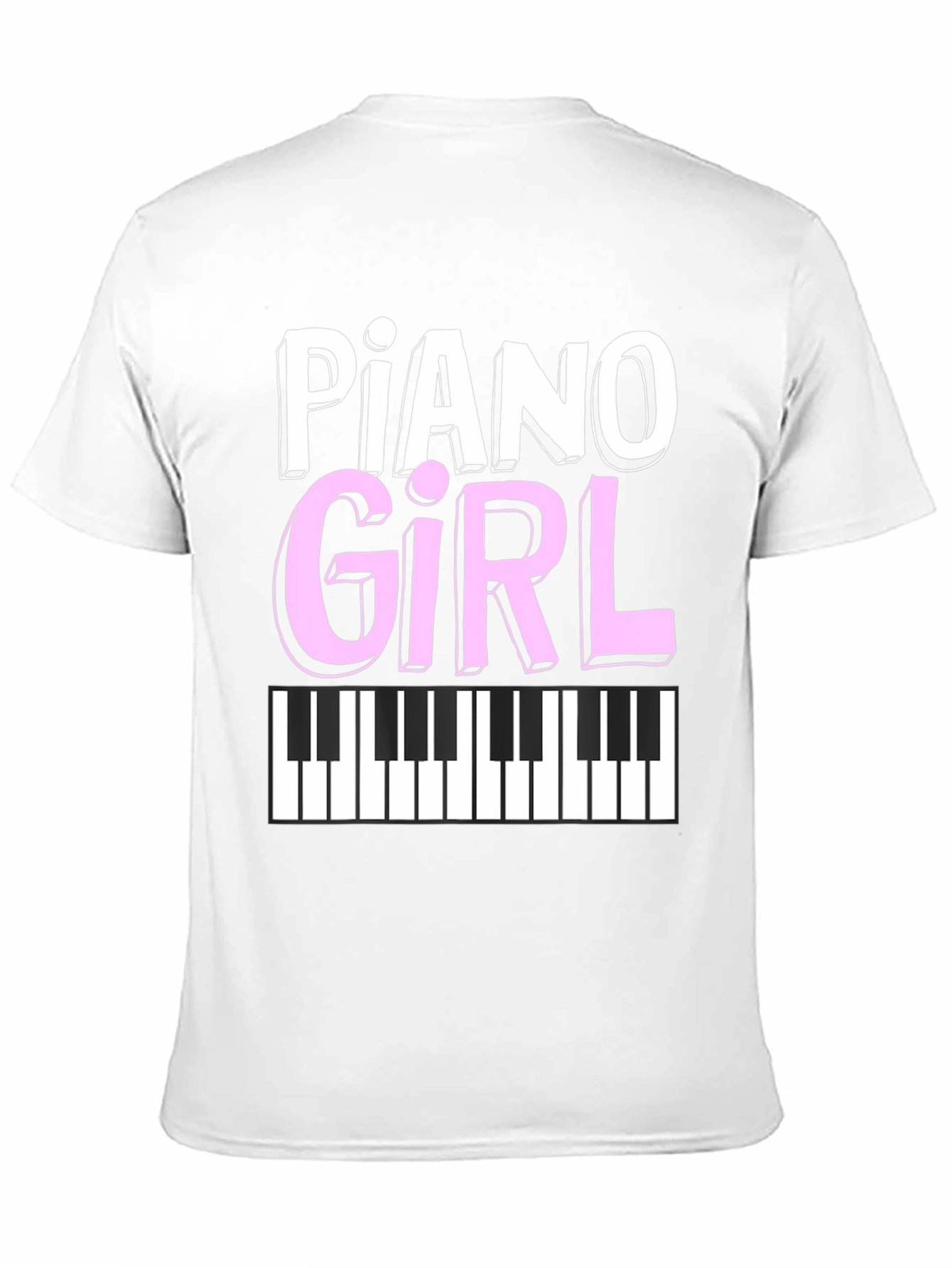 Piano Girl Graphic Tee - Music Lover Shirt