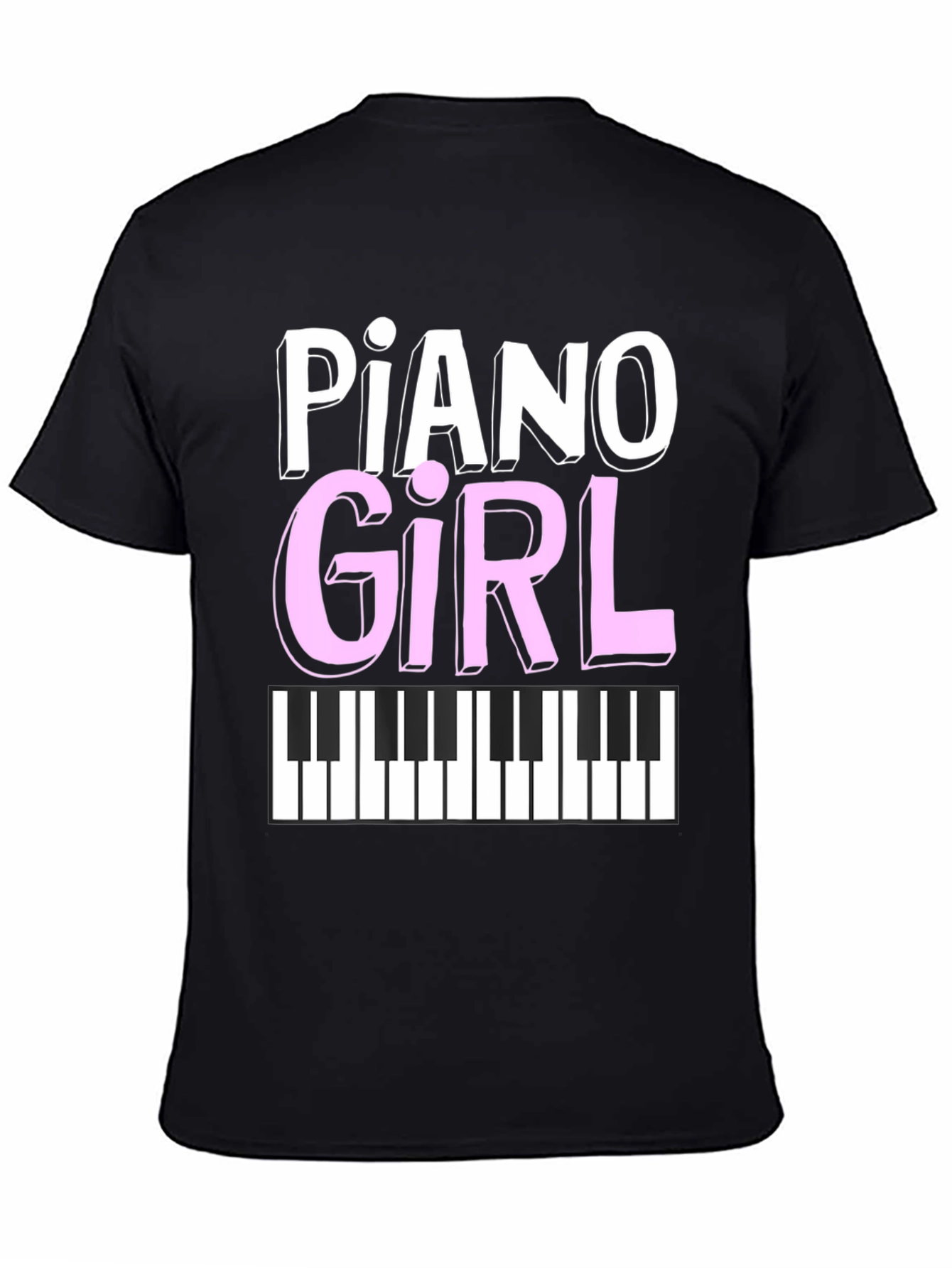 Piano Girl Graphic Tee - Music Lover Shirt