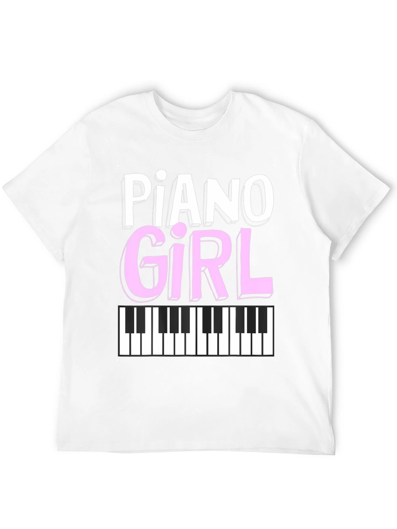 Piano Girl Graphic Tee - Music Lover Shirt