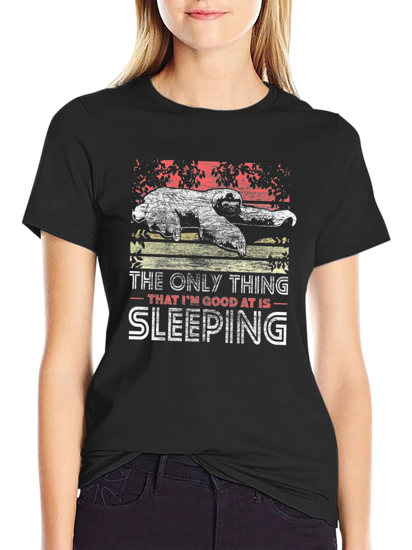 Sloth Sleeping T-Shirt - Funny Graphic Tee