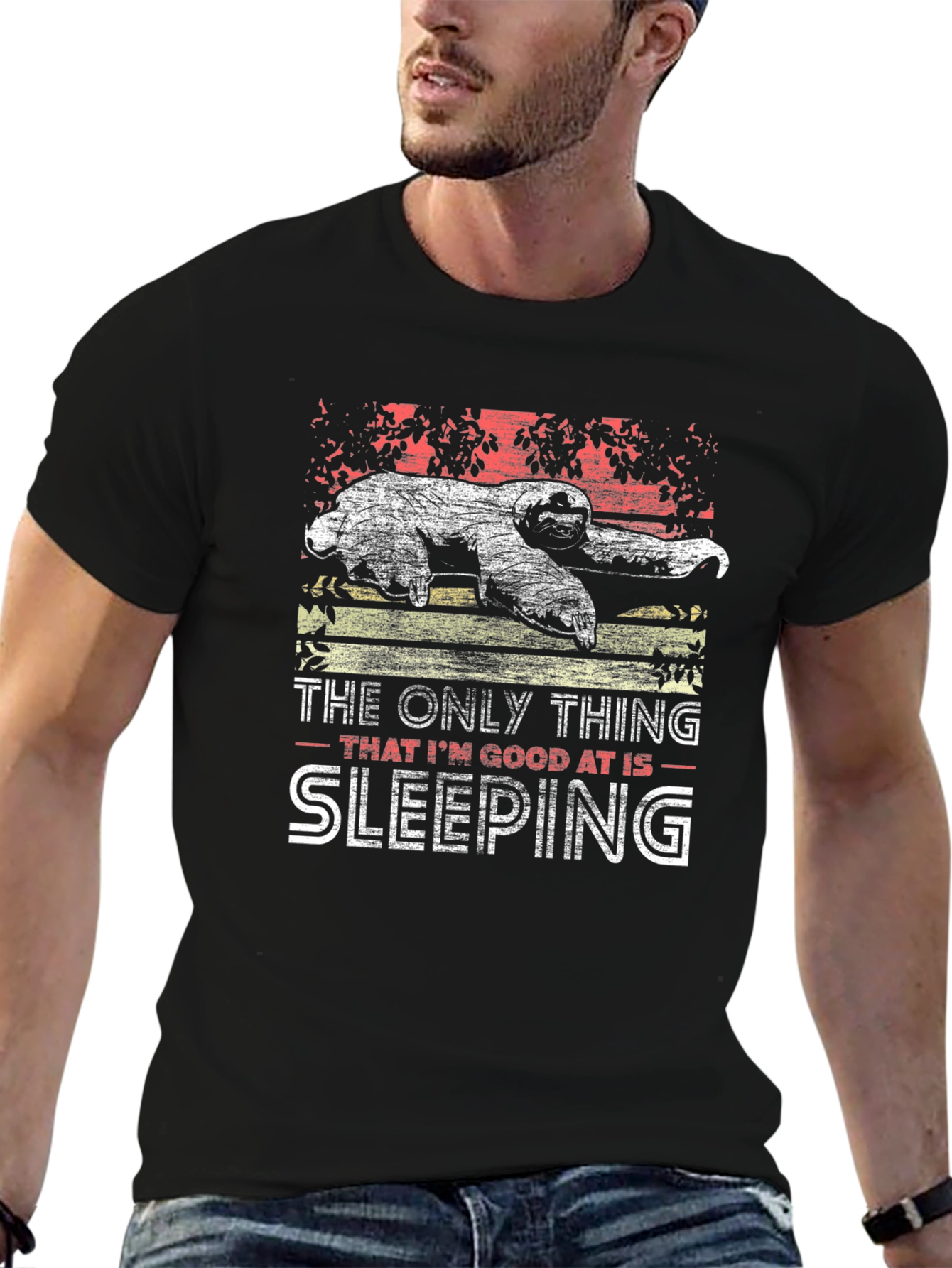 Sloth Sleeping T-Shirt - Funny Graphic Tee