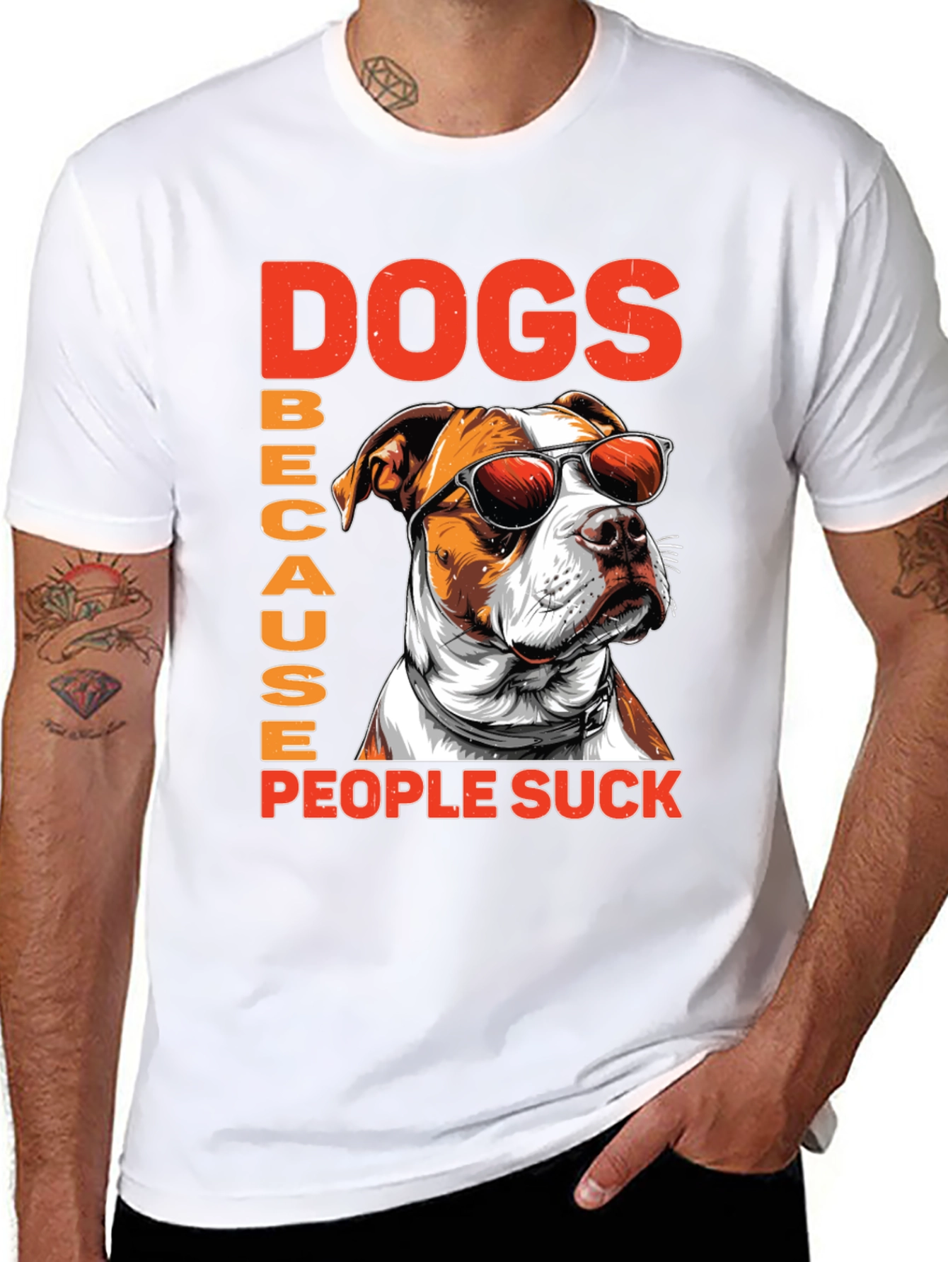 Dogs Because People Suck Graphic Tee