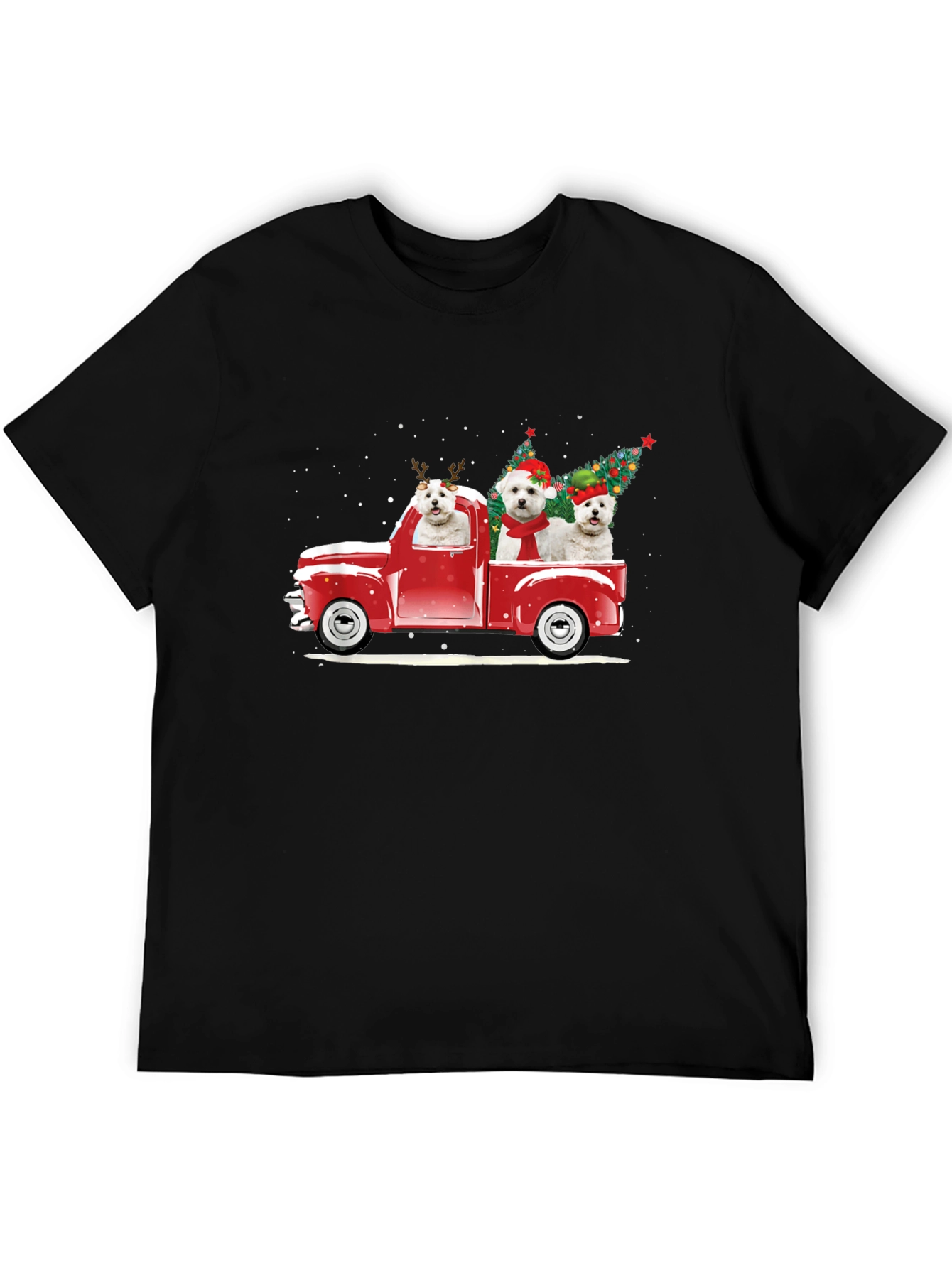 Christmas Dog Truck T-Shirt - Holiday Tee