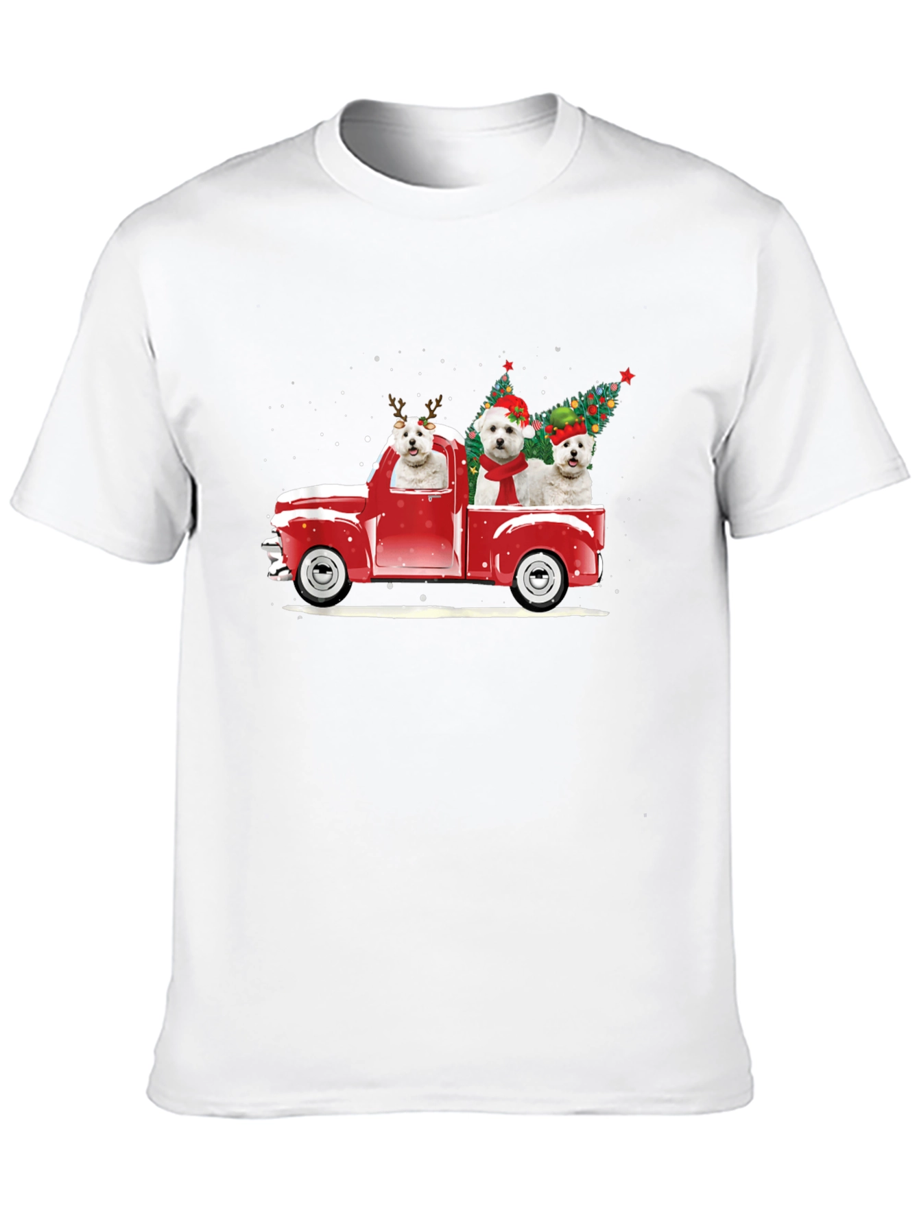 Christmas Dog Truck T-Shirt - Holiday Tee
