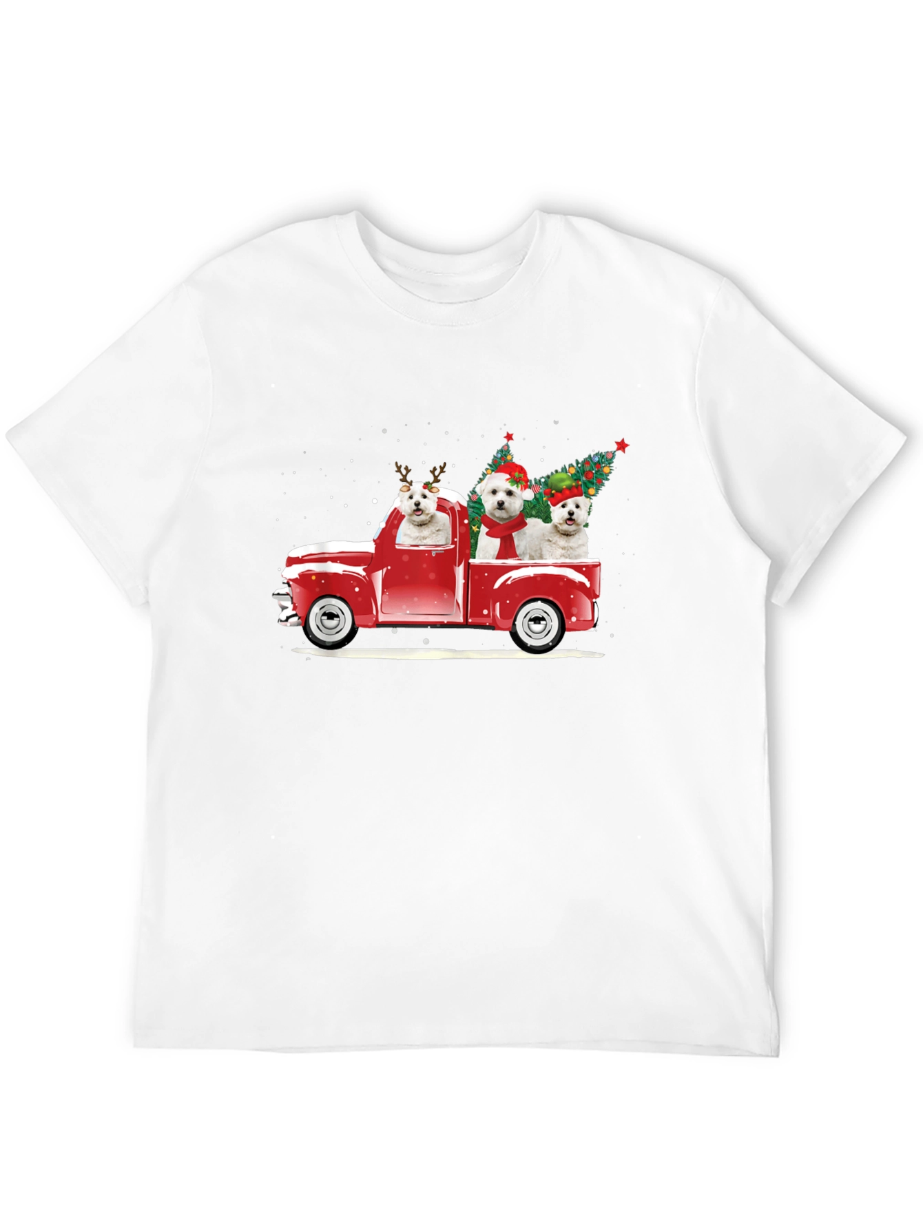 Christmas Dog Truck T-Shirt - Holiday Tee