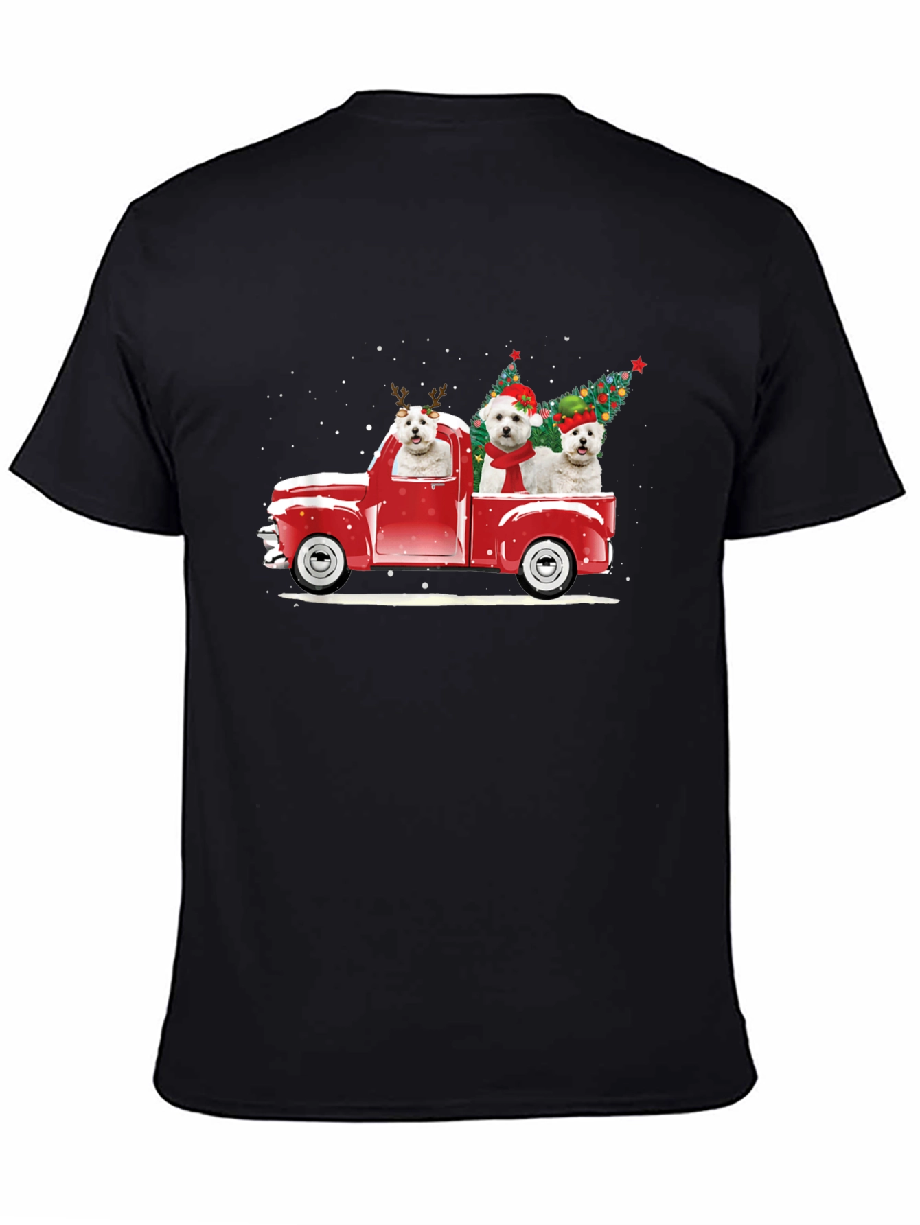 Christmas Dog Truck T-Shirt - Holiday Tee