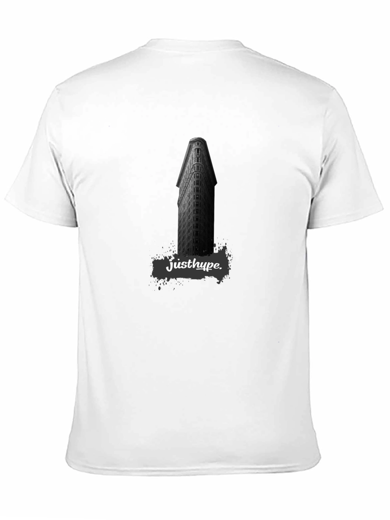 Justhype Building Graphic Tee - Modern Black T-Shirt