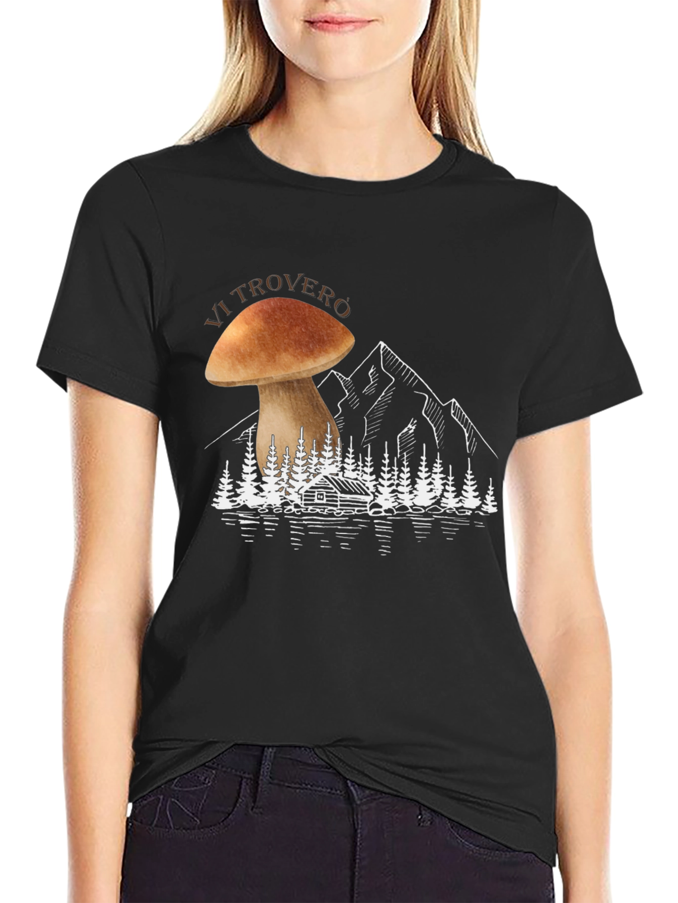 Mushroom Mountain Graphic T-Shirt - Nature Lover Tee